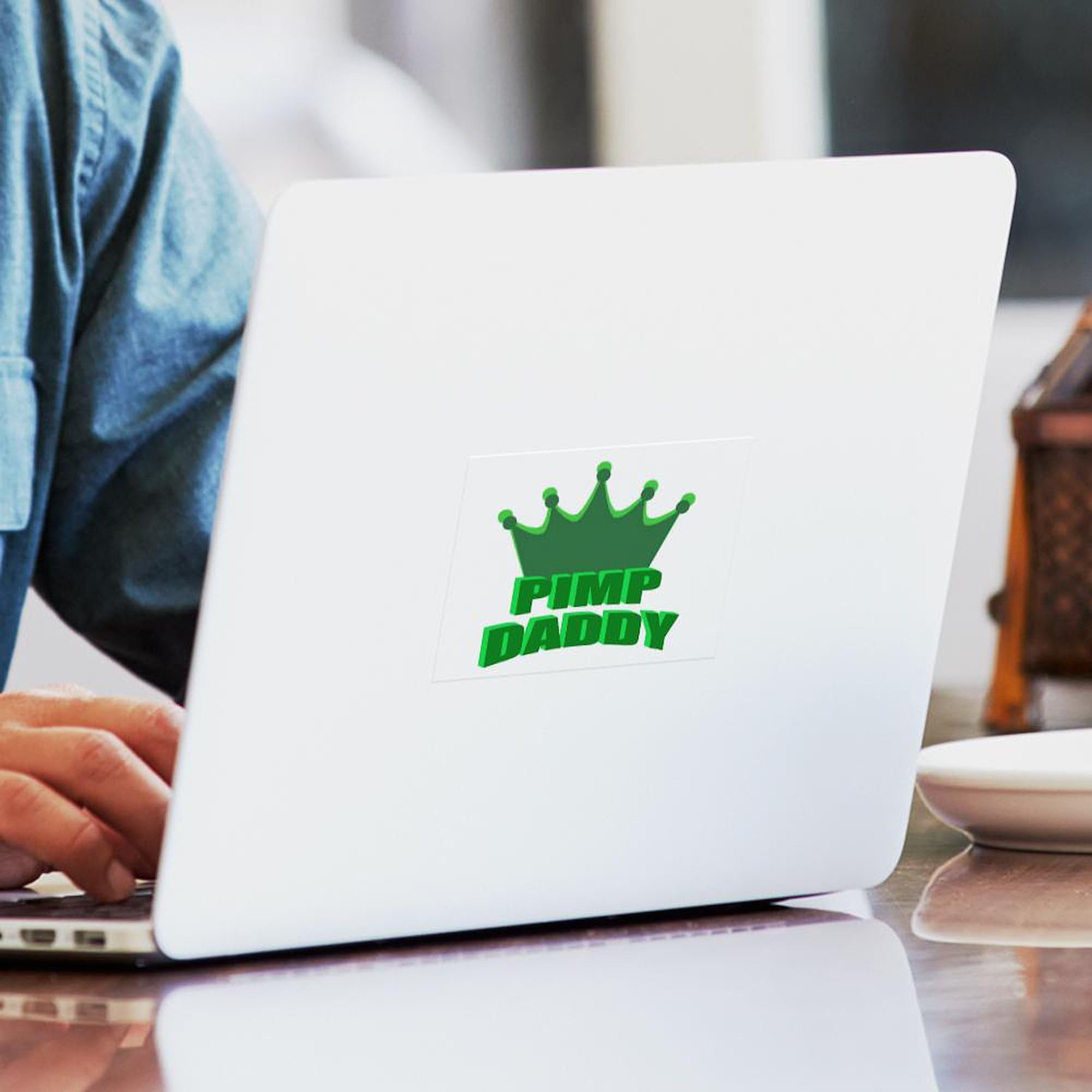 Pimp Daddy Rectangle Sticker - Durable Vinyl Bumper Decal for Cars, Laptops & Windows | Funny Car Accessories for Men - Perfect for Gifts, Parties & Personalization
