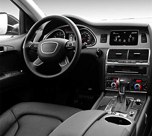 Premium 12-Piece Carbon Fiber Interior Trim Kit for Audi Q7 (2008-2015) - Dashboard, Door & Console Covers - Luxury Car Accessories for Enhanced Style & Protection
