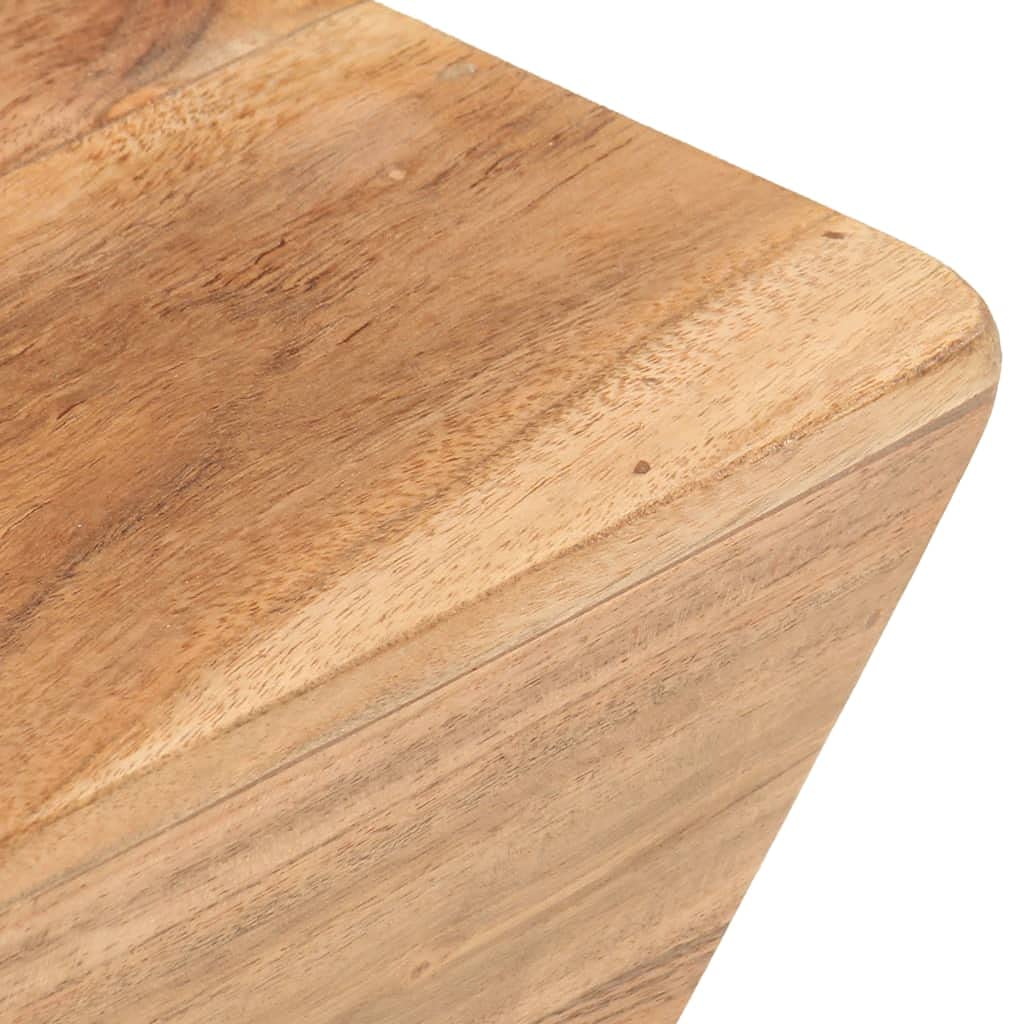 26x26x11.8 Inch V-Shaped Coffee Table - Solid Acacia Wood for Living Room, Lounge & Office