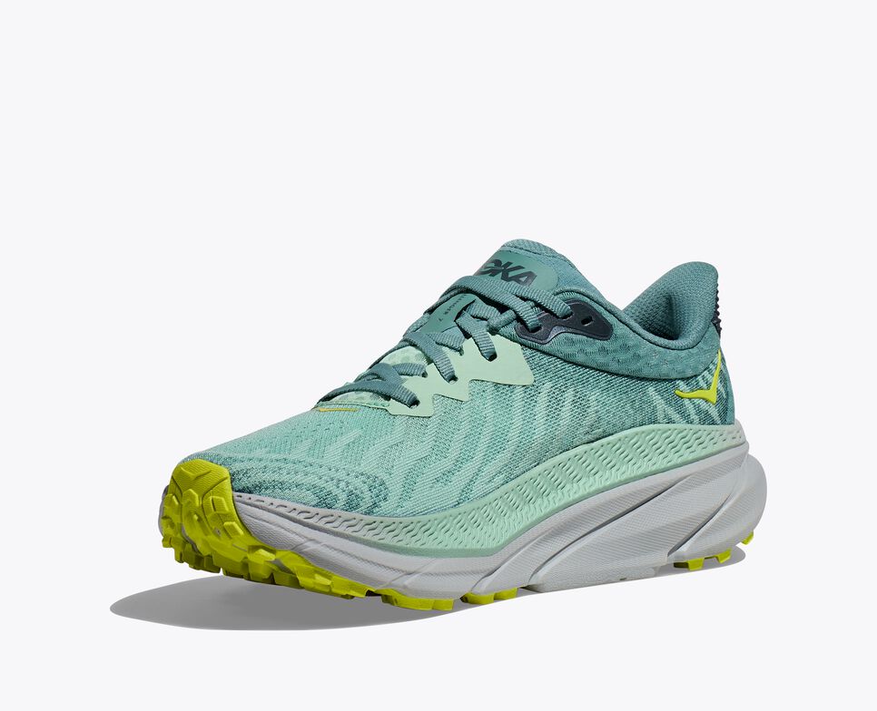 Women's ASICS Challenger 7 Running Shoes - Mist Green/Trellis - Lightweight & Cushioned for Trail Running & Outdoor Workouts