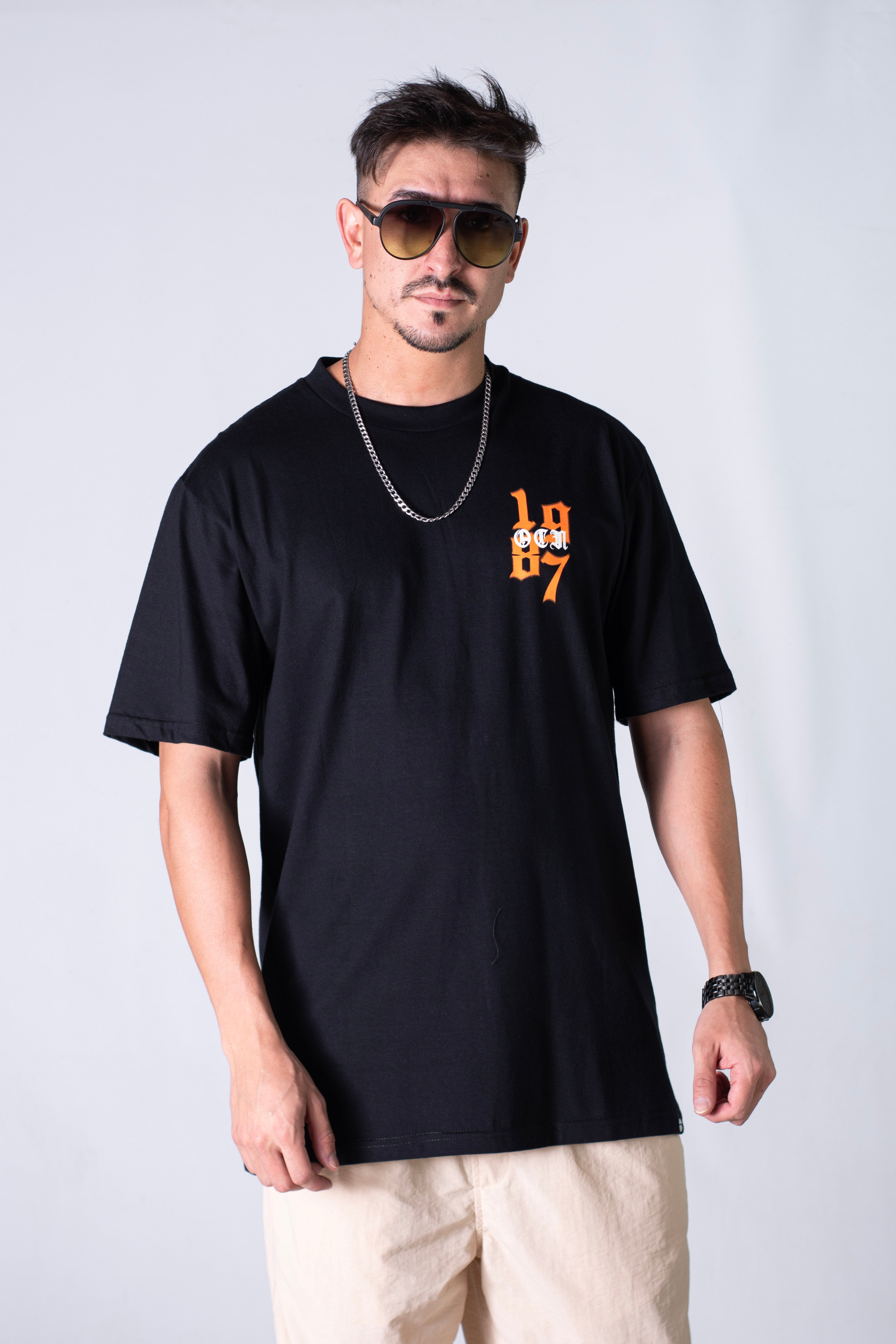 Premium Men's T-Shirt Ocn Black E3 - Soft Cotton Comfort Fit for Casual Wear & Everyday Outfits