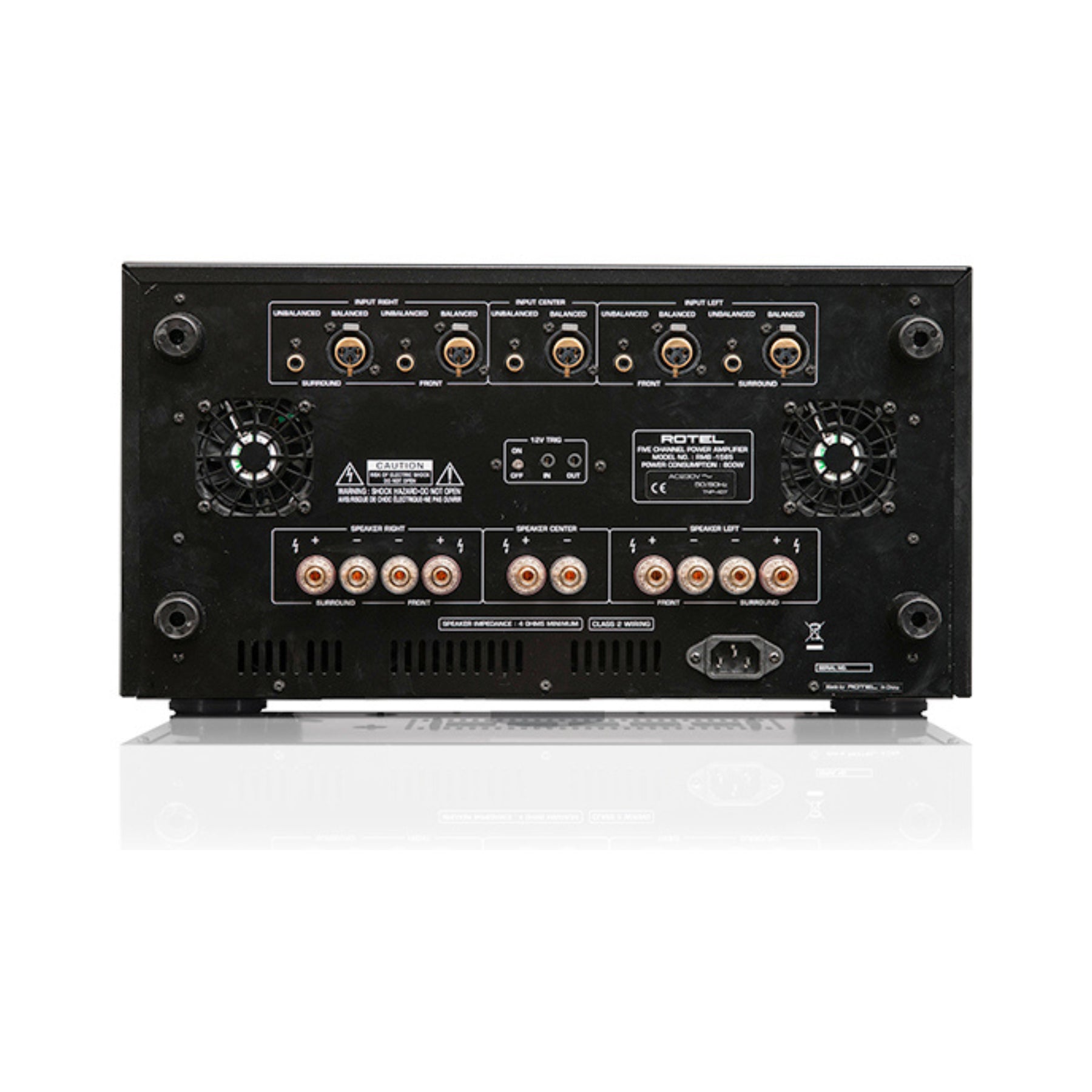 Rotel RMB1555 5 Channel Home Theater Power Amplifier - High Performance Audio for Movies, Music & Gaming