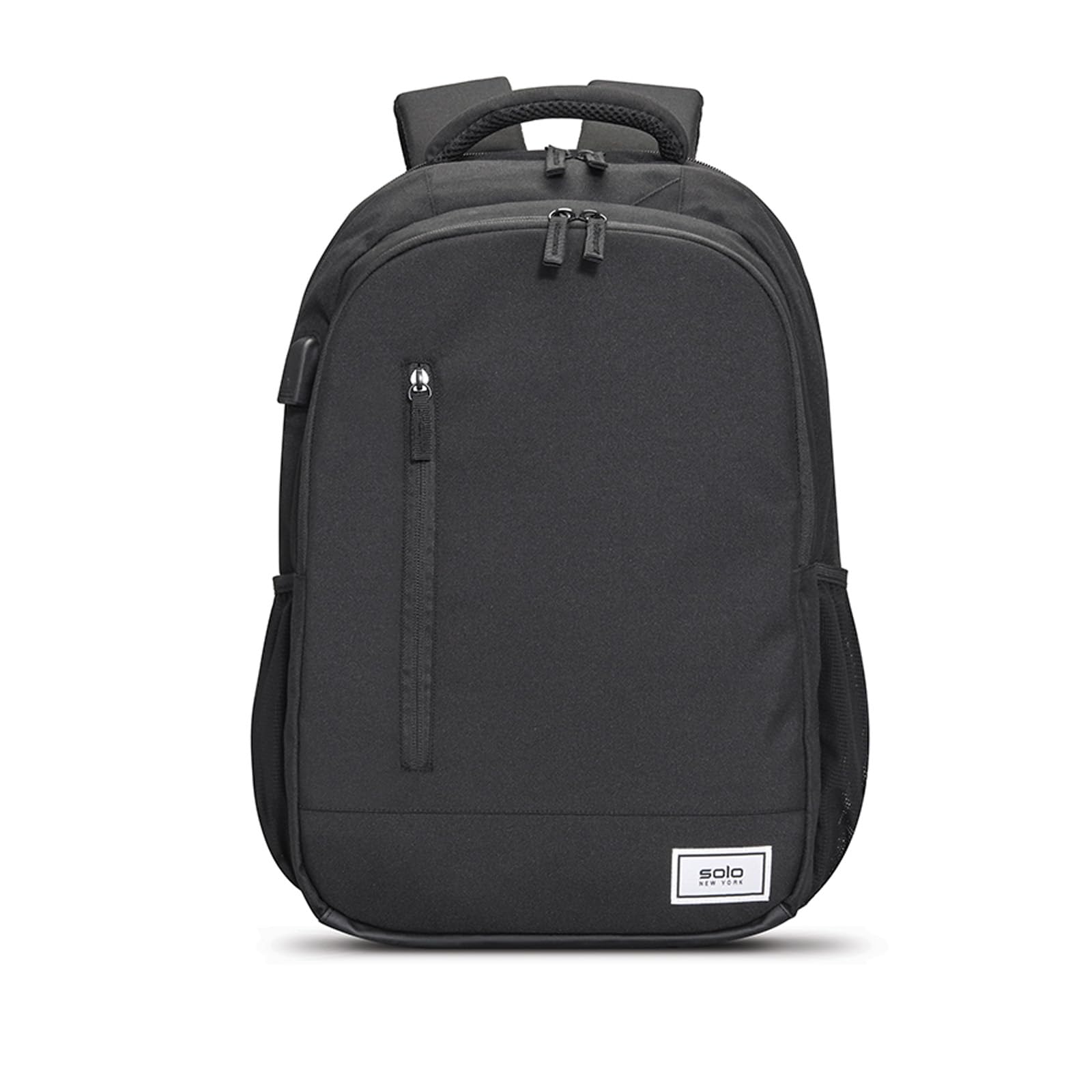 Solo New York Re:Define Laptop Backpack for 15.6 Inch Laptop - Durable Water-Resistant Business Backpack with USB Charging Port - Perfect for Work, Travel & College Students (Black)