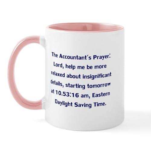 White/Pink Inside - Accountant's Prayer Mug