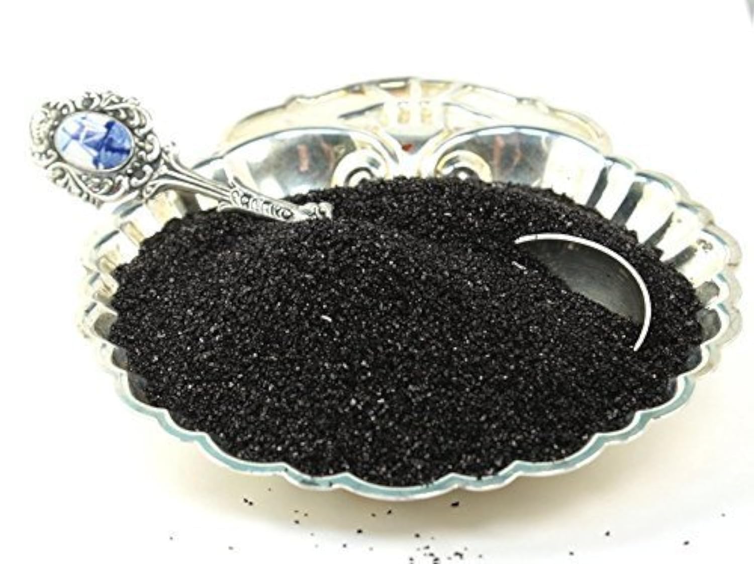 Premium German Glass Glitter - 1oz Jar (90 Grit) - Sparkling Black Craft Glitter for DIY, Nail Art & Home Decor - 311-9-BK