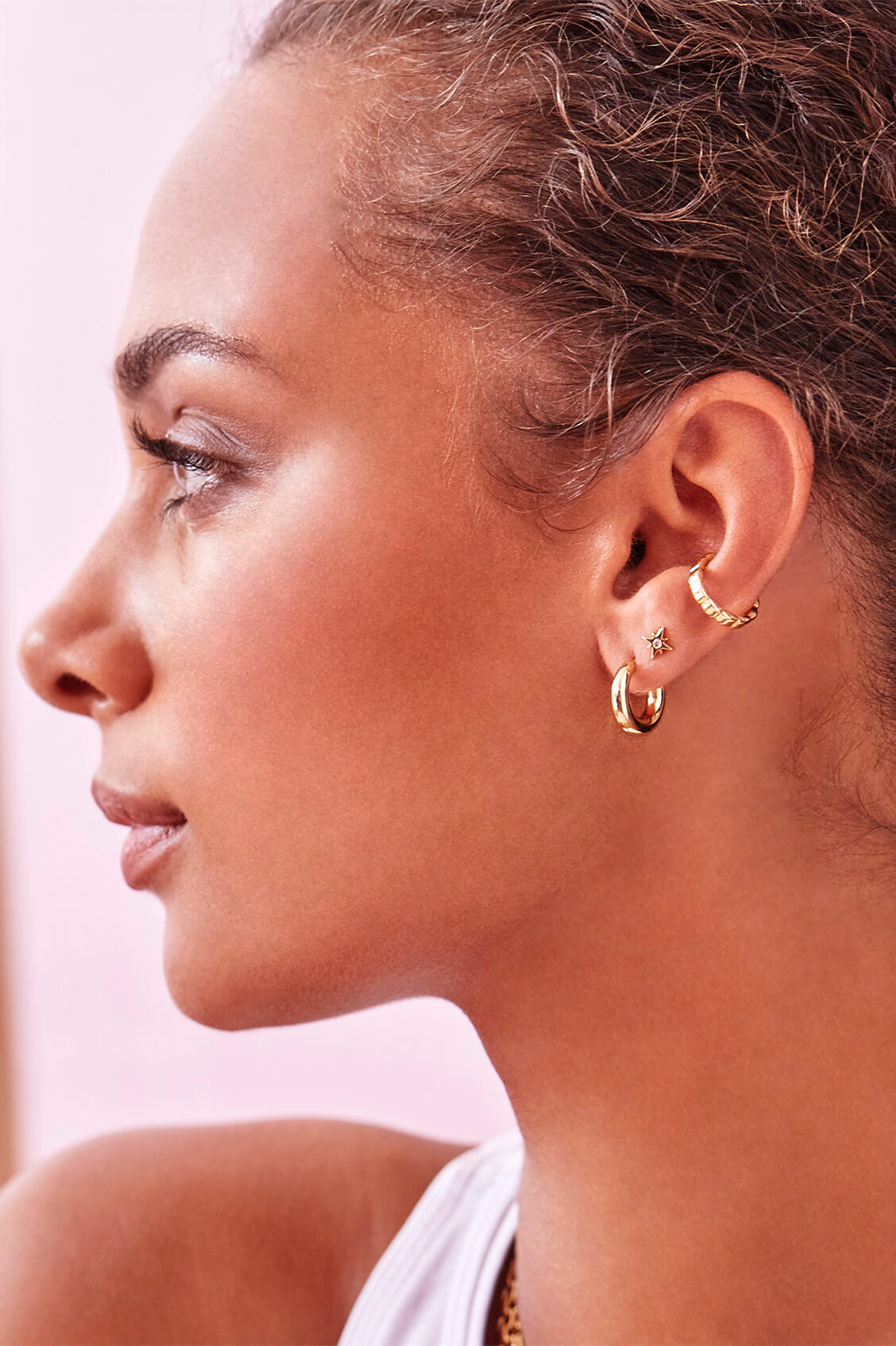 Mini Chunky Hoop Earrings for Women - Gold & Silver Small Hoop Earrings - Trendy Dainty Huggie Hoops - Perfect for Everyday Wear, Office & Date Night