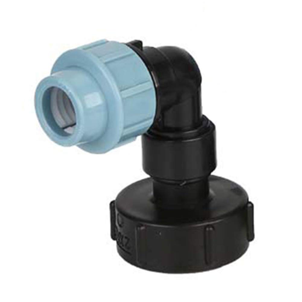 Yaoyodd19 32mm Garden Hose Adapter - Heavy Duty IBC Tank Water Pipe Connector with Elbow for Home, Lawn & Outdoor Use - Perfect for Gardening, Irrigation & Water Transfer