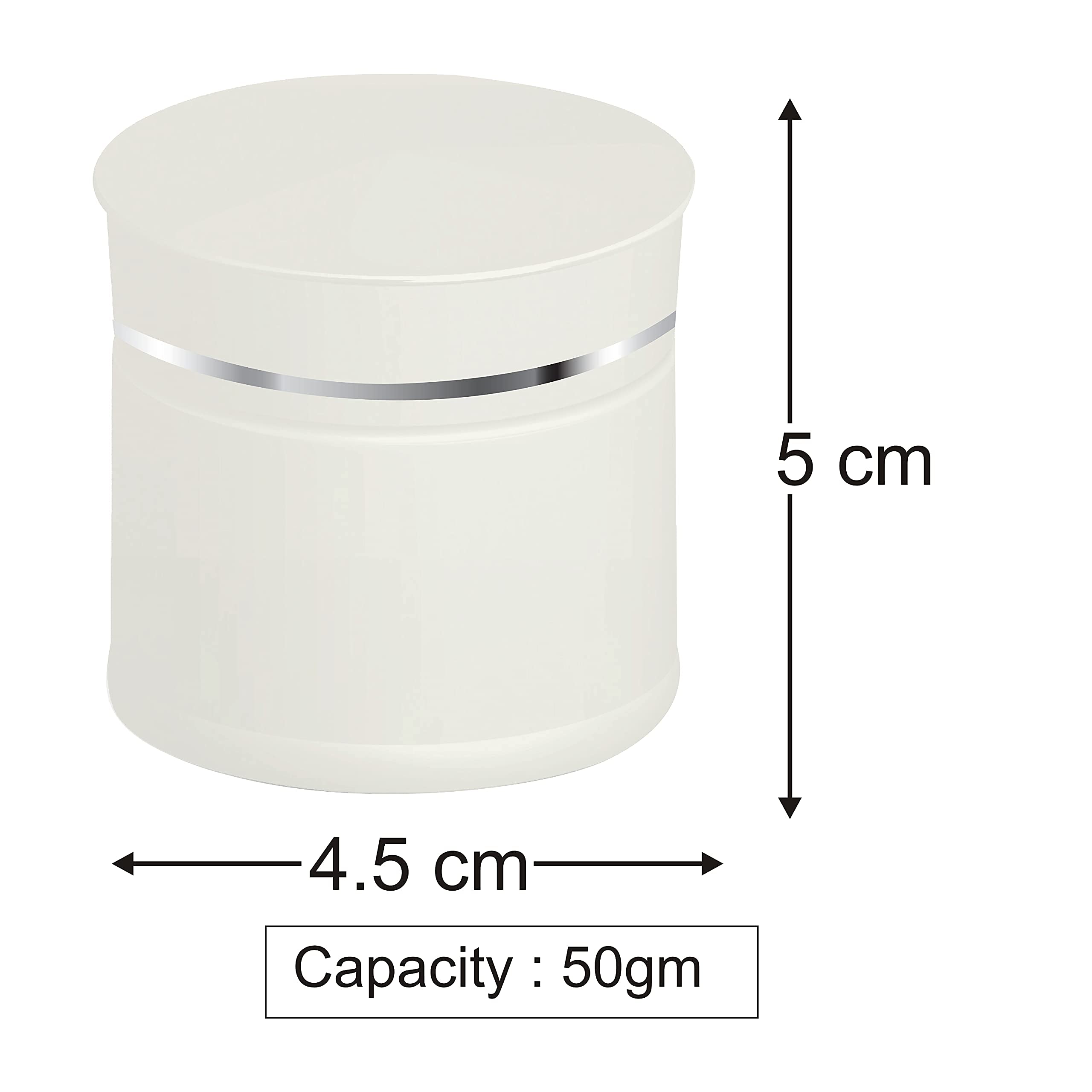 Premium Silver Steak Cosmetic Jars - 50g Multipurpose Containers for Creams, Face Masks & DIY Beauty Products (Pack of 3) | Ideal for Home Spa, Travel & Professional Salon Use