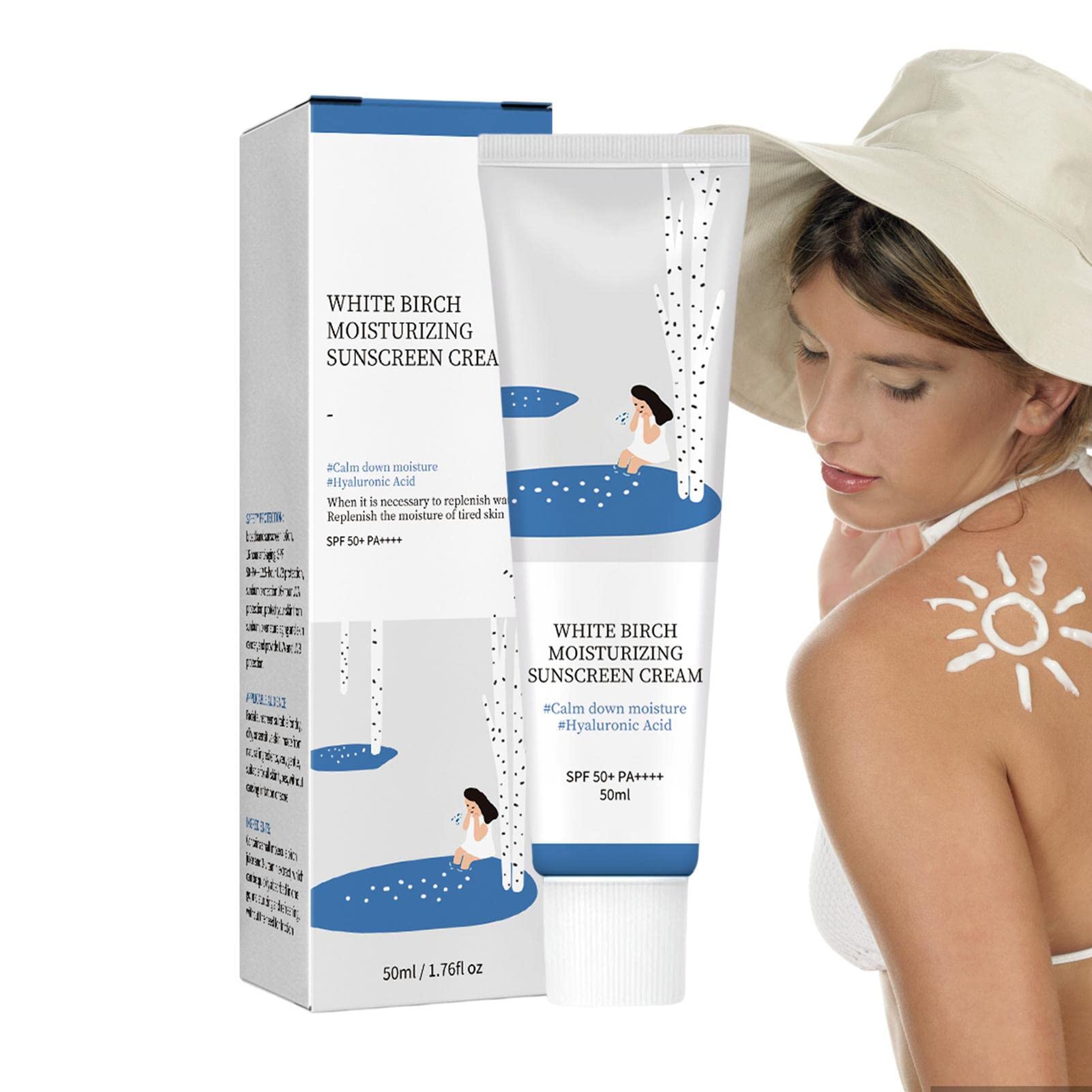SPF 50 Sunscreen Gel for Face - 50ml UVA/UVB Protection, Moisturizing & Waterproof Sunscreen Cream for Men & Women | Daily Sun Protection for Beach, Swimming & Outdoor Activities
