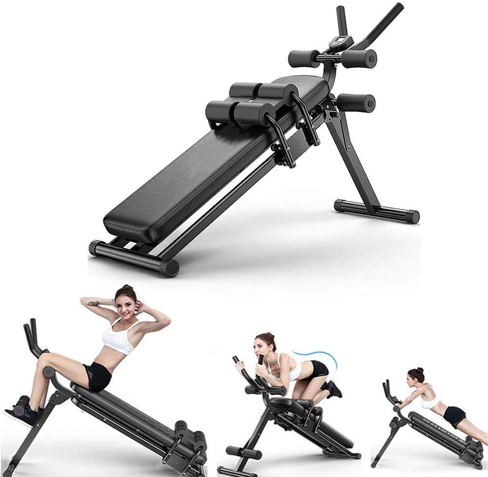 LSYOA Adjustable Weight Bench - Foldable Incline Workout Bench for Home Gym, Ab Training, Sit Ups & Full Body Exercises | Perfect for Bench Press, Leg Lifts & Strength Training | Compact Fitness Equipment for Small Spaces (Black)