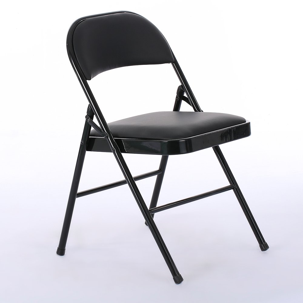 6 Pack Folding Chairs with Padded Seats - Portable & Foldable Dining Chairs for Home, Office, Student Study - Perfect for Parties, Camping & Extra Seating