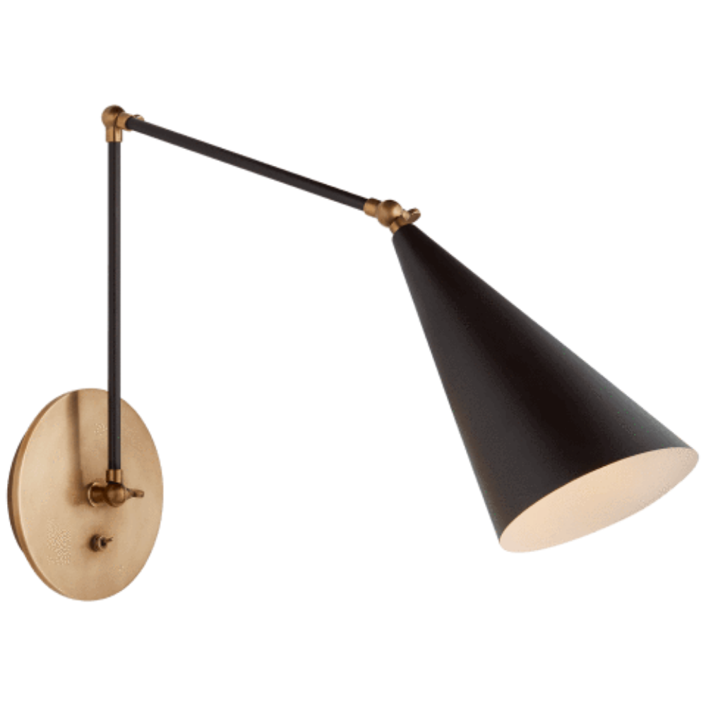 Oystein Wall Sconce Light - Modern Brass Finish Plug-in Fixture for Bedroom, Living Room & Hallway Decor