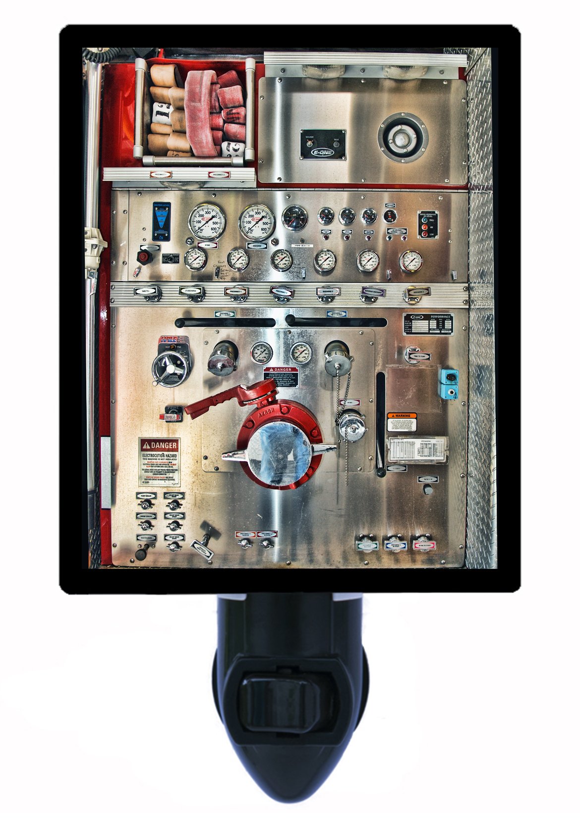 Professional LED Firefighter Night Light - Pump Panel & Firetruck Design for Kids Room, Nursery, or Emergency Worker's Office - Perfect Gift for Fire Safety Enthusiasts