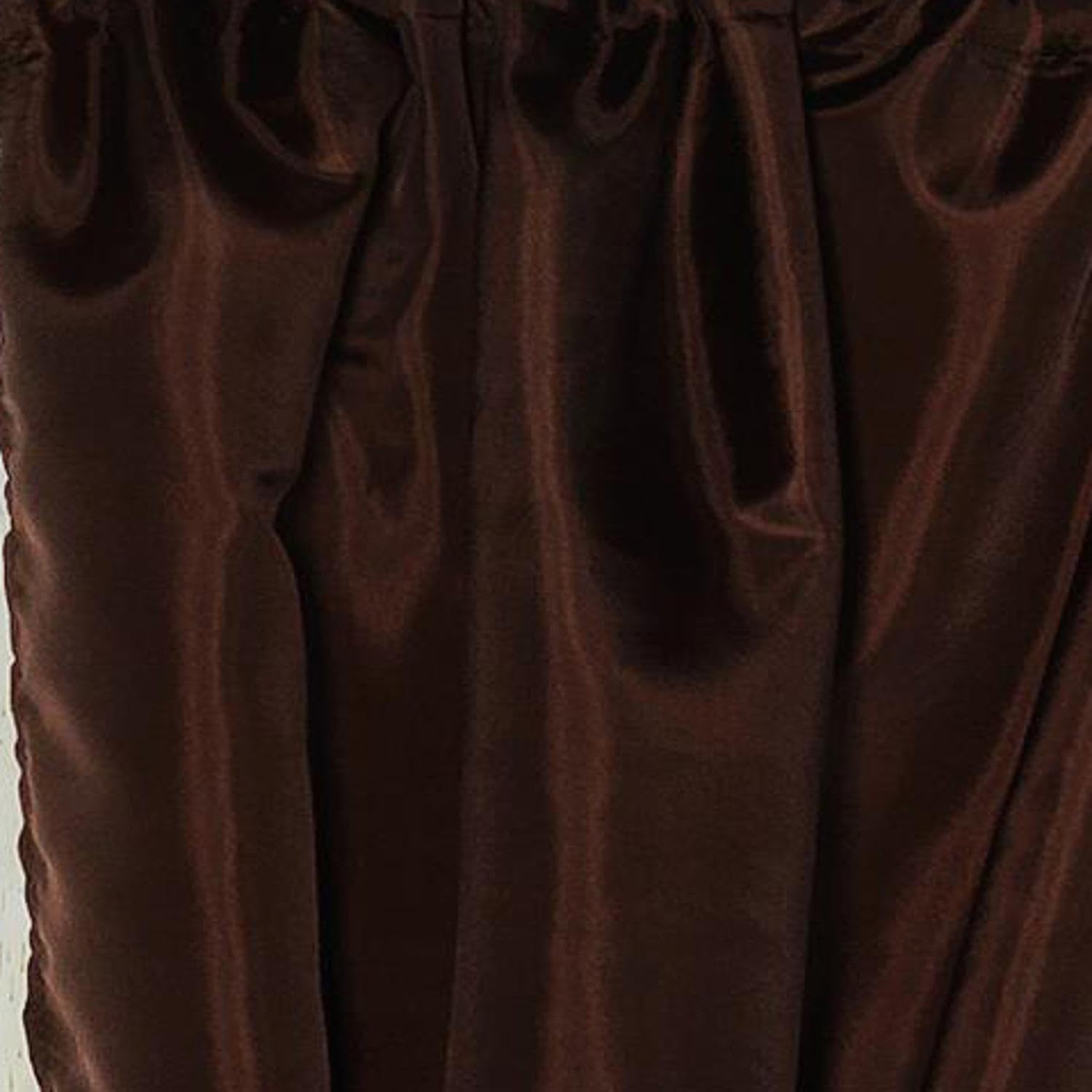 Brown Fabric Bathroom Window Curtain 36x54 Inches - Elegant & Water-Resistant Shower Curtain for Bathroom Decor by Carnation Home Fashions (Perfect for Bathroom, Shower, and Window Privacy)