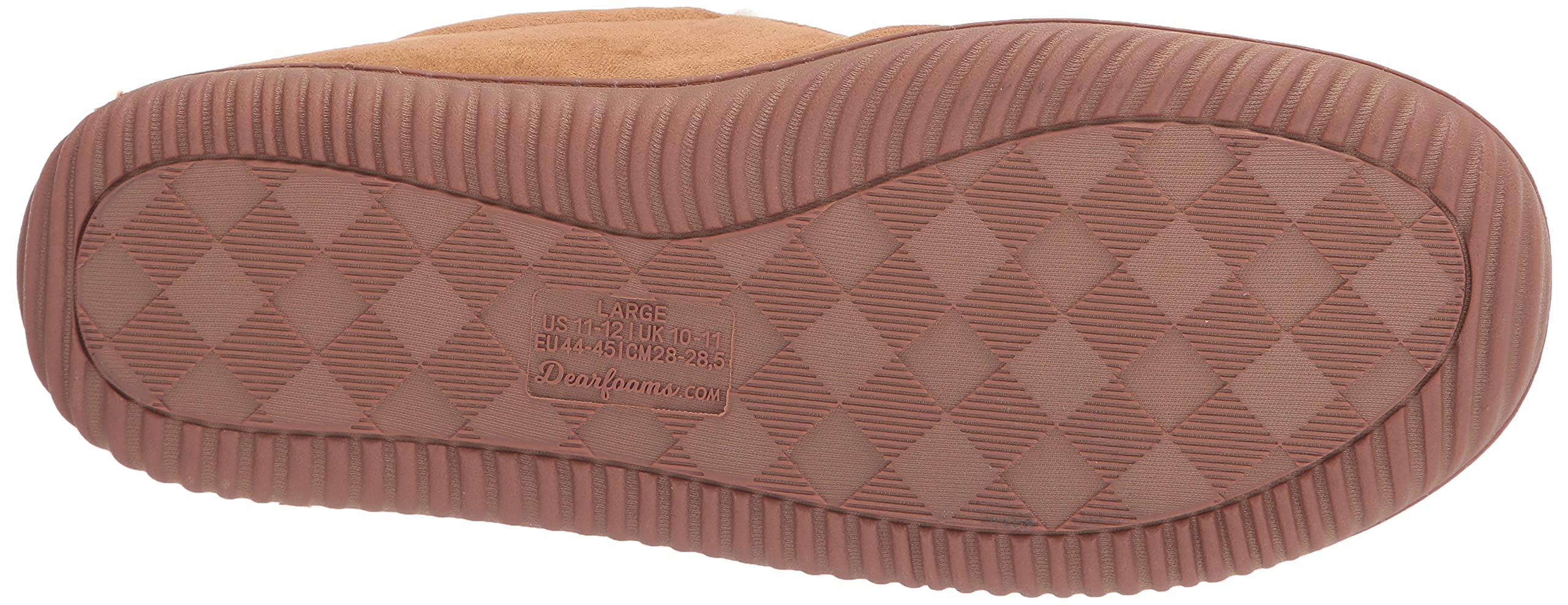 Dearfoams Men's Alpine Zurich Closed Back Slippers - Cozy Indoor/Outdoor House Shoes for Winter Comfort & Warmth - Perfect for Lounging, Relaxing at Home, or Quick Outdoor Errands