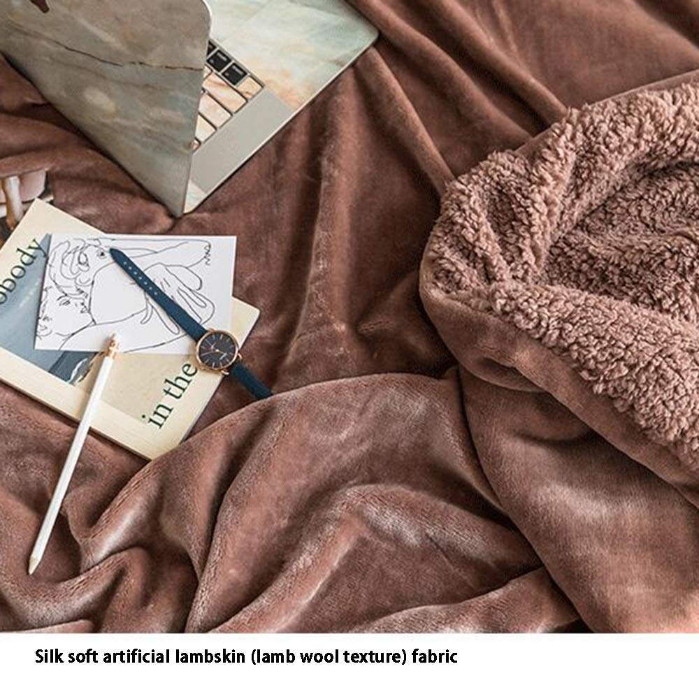 Super Soft Plush Blanket - 200x230cm Luxurious & Washable Fleece Throw - Cozy Bed Warm Blanket Gift for Home, Sofa, Office & Travel - Perfect for Winter Nights, Camping & Relaxation (Color D)