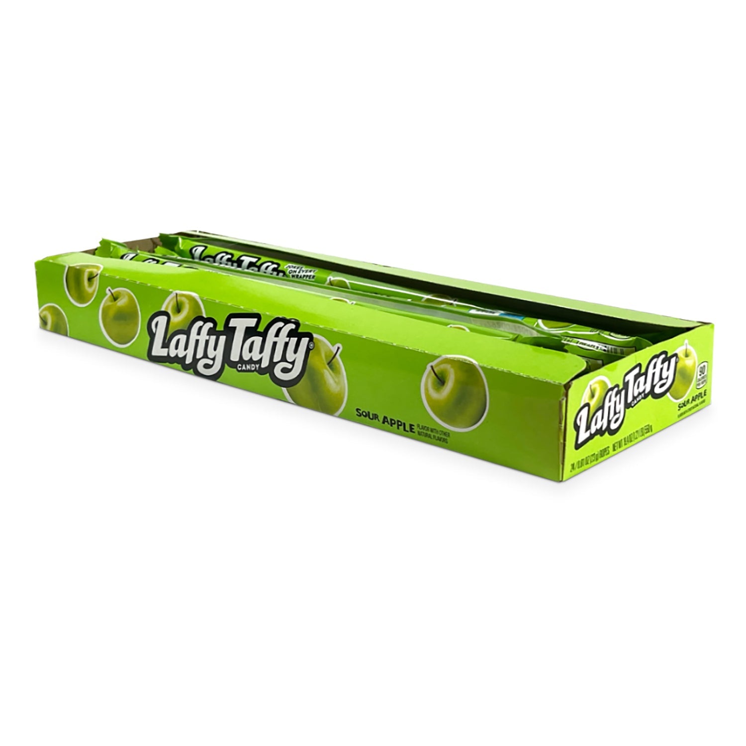 Ferrara Laffy Taffy Rope Candy - Sour Apple Flavor, 24 Count Bulk Box - Perfect for Halloween, Birthday Parties & Office Snacks