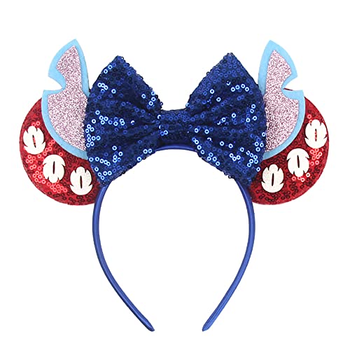 pink ears dark blue