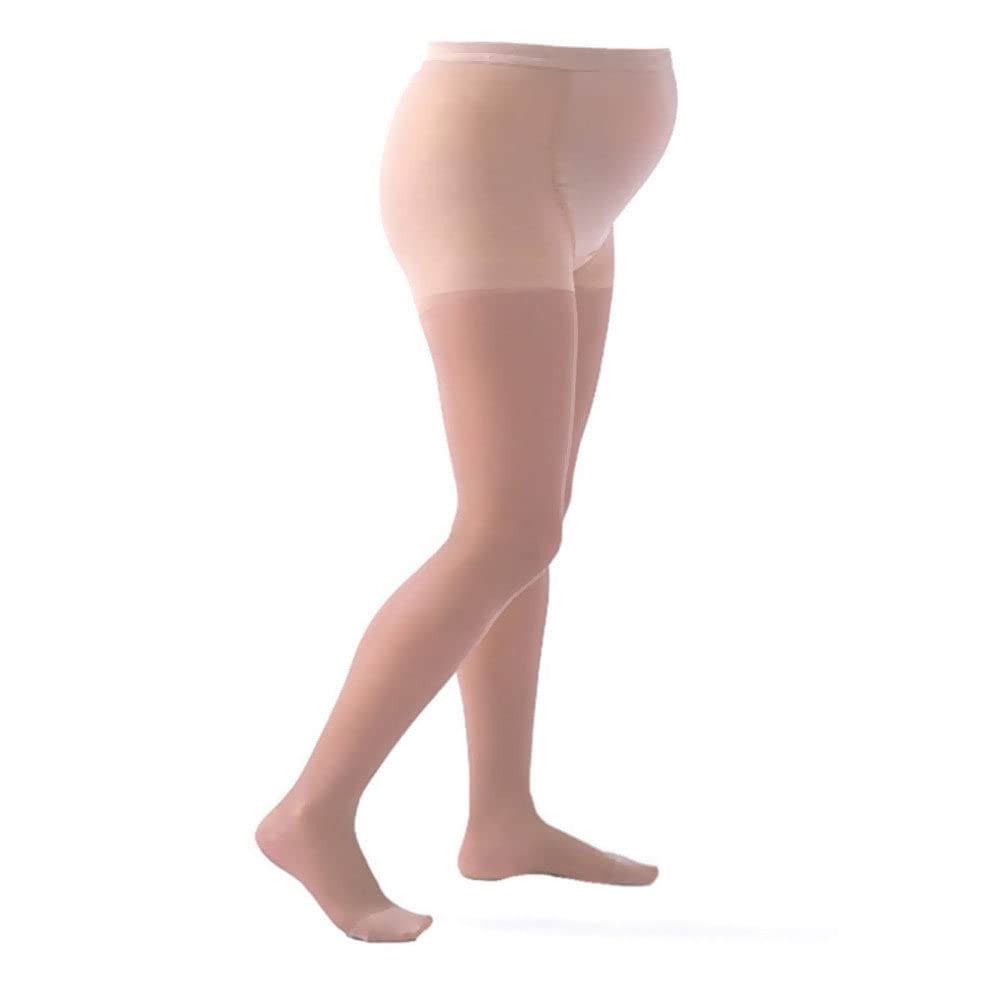 AW Style 26 Sheer Support Closed Toe Maternity Pantyhose 15-20 mmHg - Comfortable Pregnancy Compression Stockings for Work & Everyday Wear