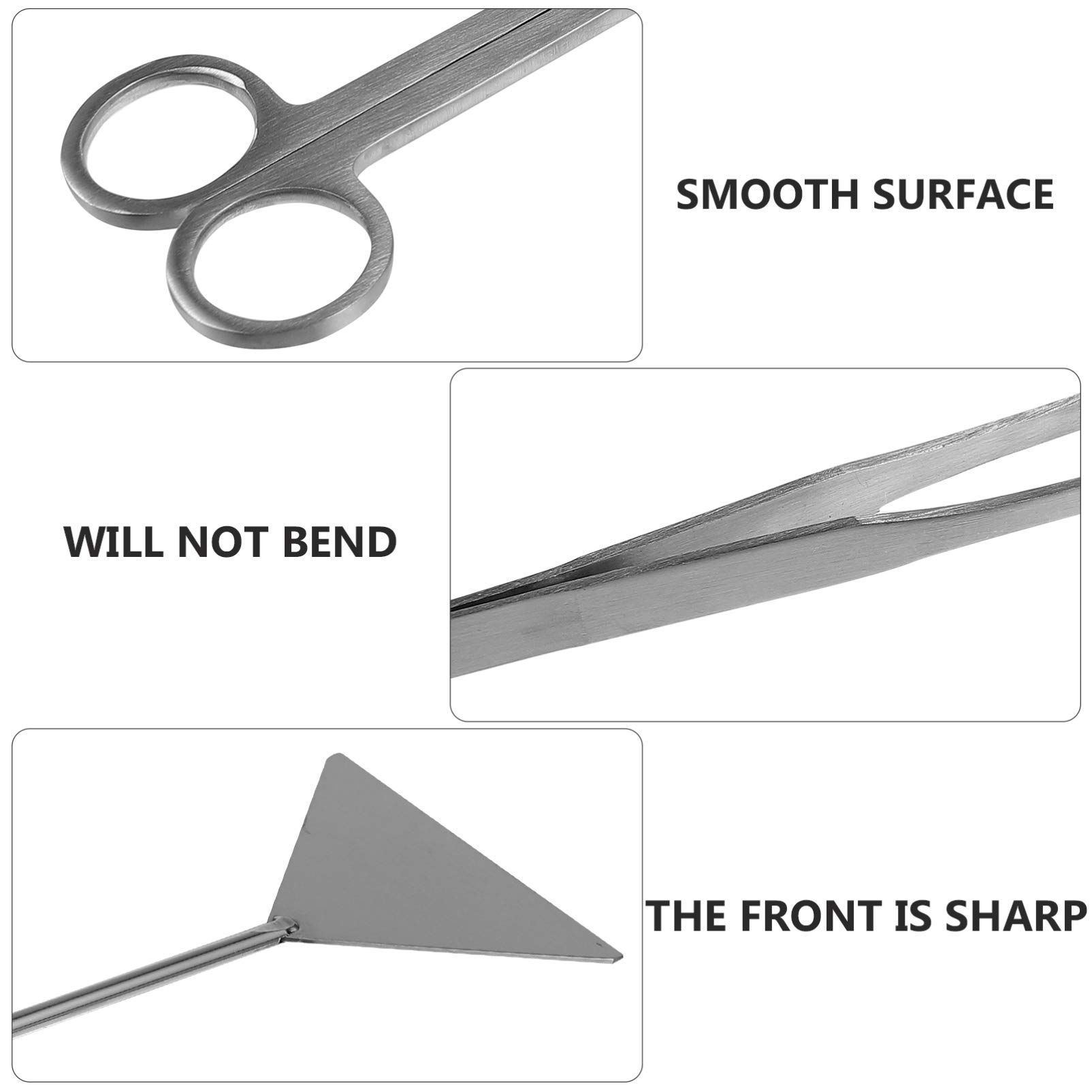 Balacoo 4-Piece Aquarium Cleaning Kit - Stainless Steel Fish Tank Tools Set with Plant Scissors, Tweezers, Spatula & Trimmer for Aquatic Plant Care and Tank Maintenance | Perfect for Freshwater & Saltwater Aquariums
