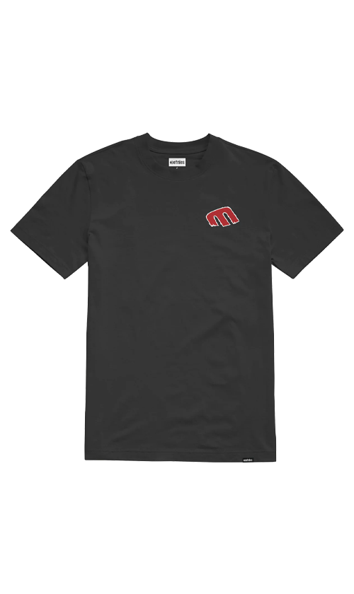 Etnies Rebel E Men's T-Shirt - Red & Black Graphic Tee for Skateboarding & Casual Streetwear