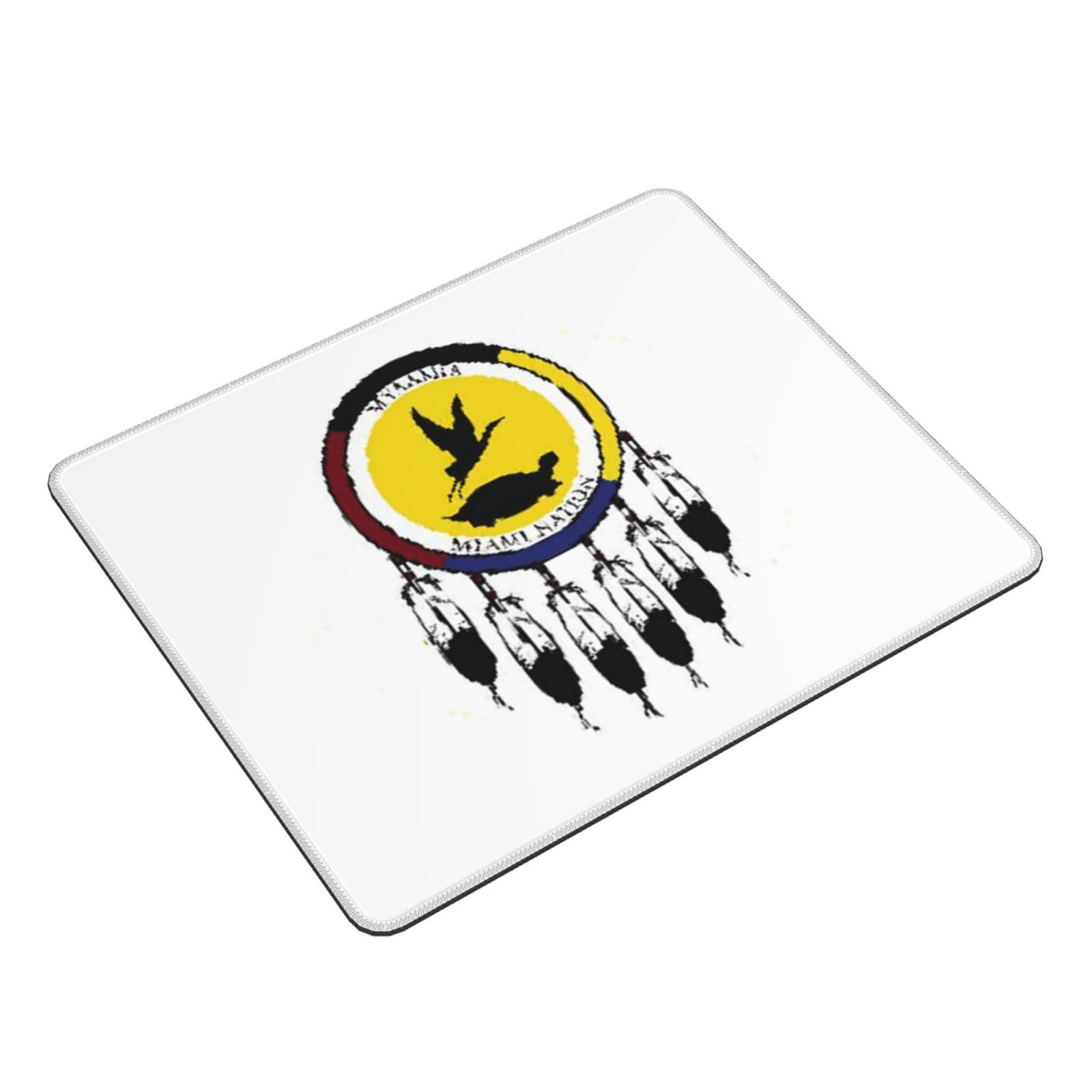 SIYTUAU Miami Nation Flag Mouse Pad - 10x12 Inch Non-Slip Rubber Gaming Mousepad for Laptop & Office Use - Waterproof & Durable Desk Accessory for Work, Gaming, and Home Office Setup
