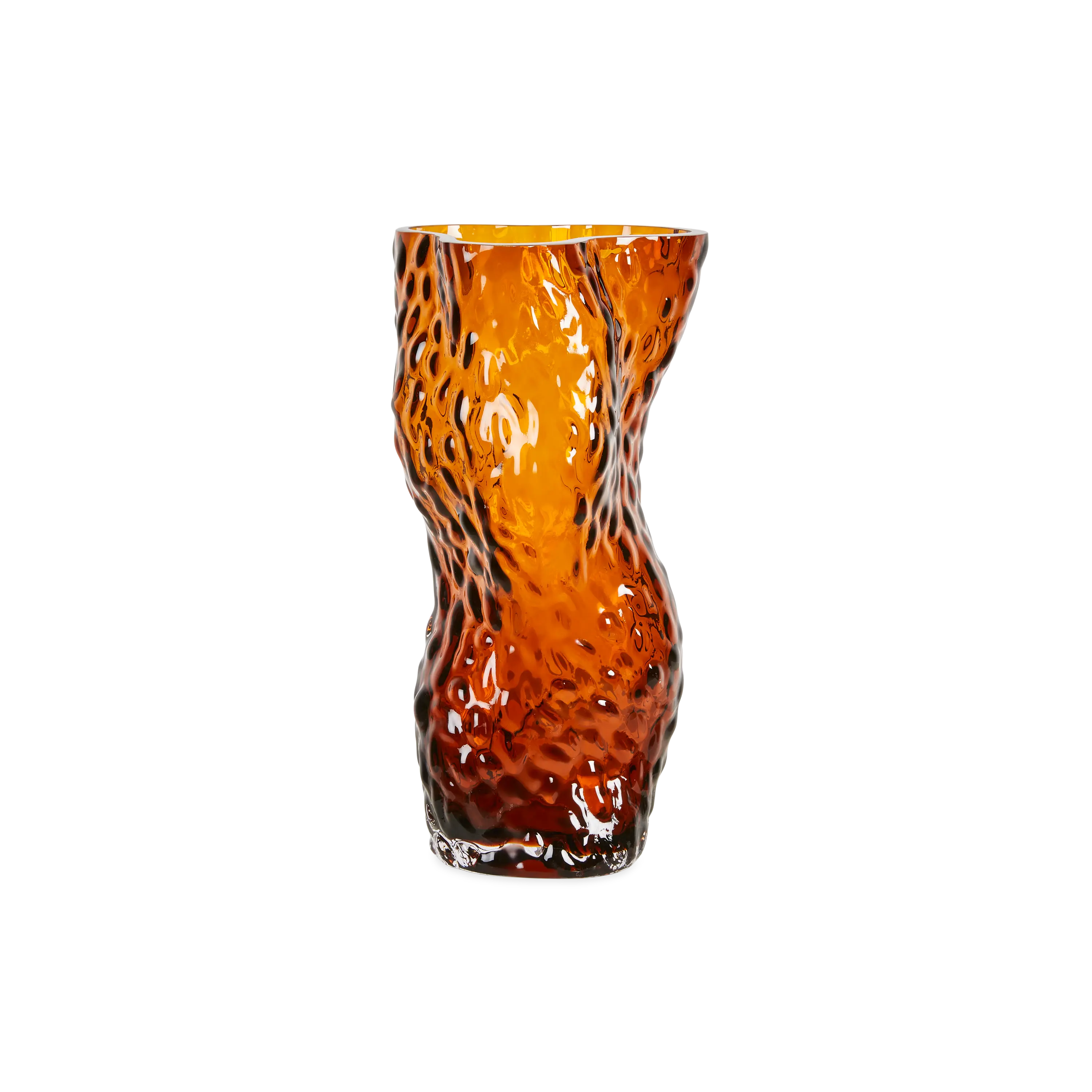 Elegant Ostrea Rock Glass Vase for Home Decor - Modern Geometric Centerpiece for Dining Table, Living Room & Wedding Decorations