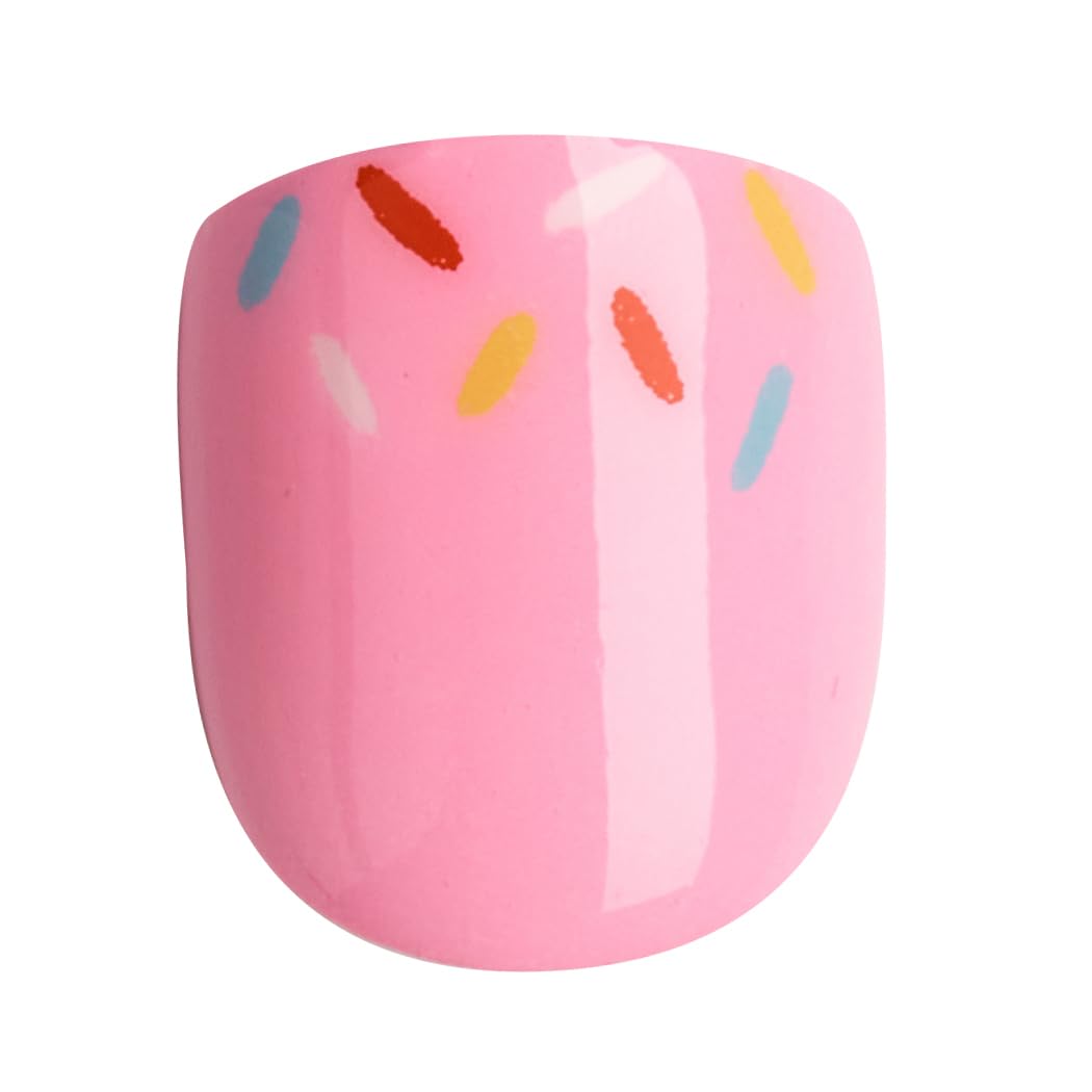 KISS imPRESS No Glue Press On Nails for Kids - Super Duper Pink Fake Nails | 20 Removable Nail Tabs & Mini File | Squoval Shaped Kids Size | Perfect for Birthday Parties, Playdates & Dress Up