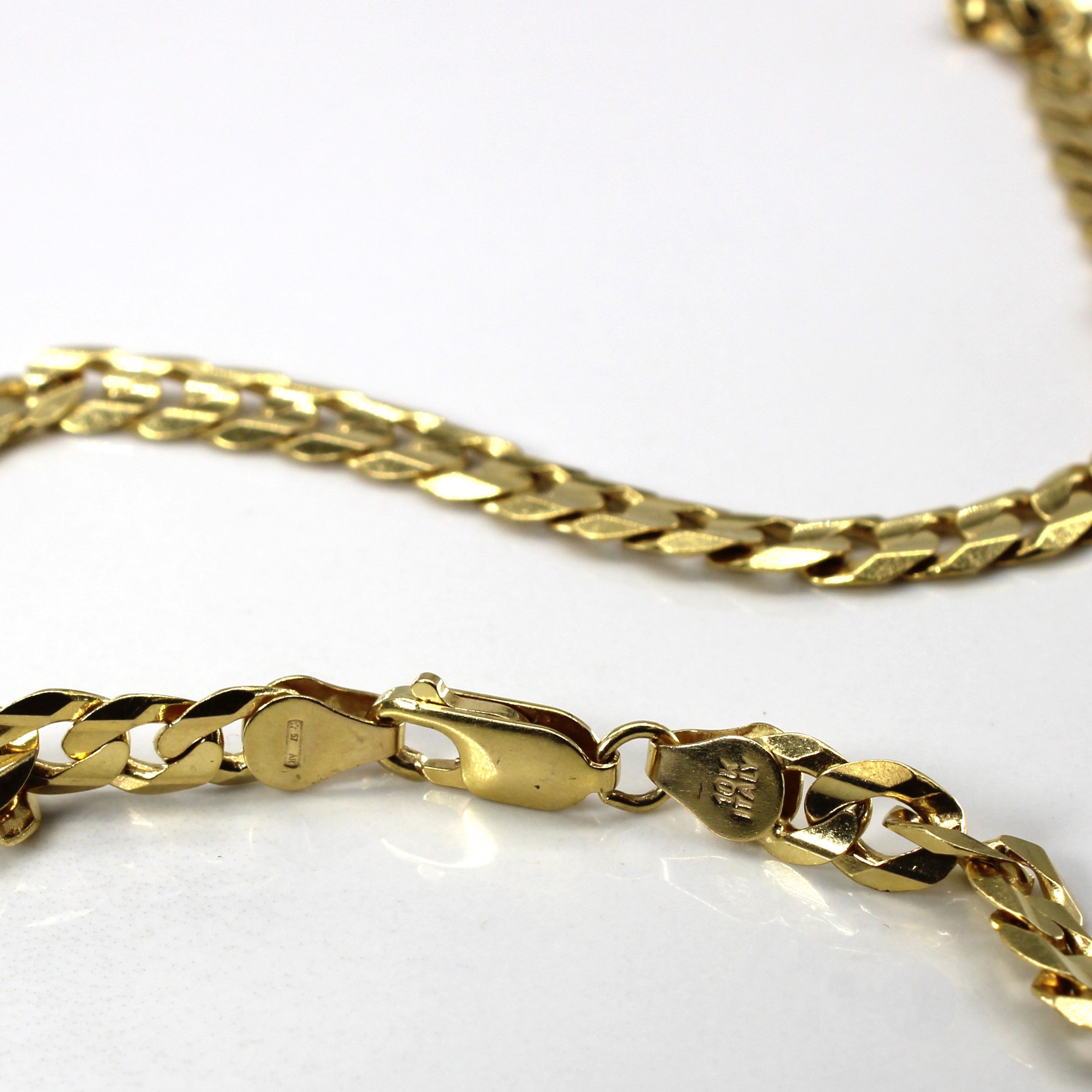 10K Yellow Gold Curb Link Chain Necklace 22 Inch - Classic Unisex Jewelry for Everyday Wear, Gifts & Special Occasions