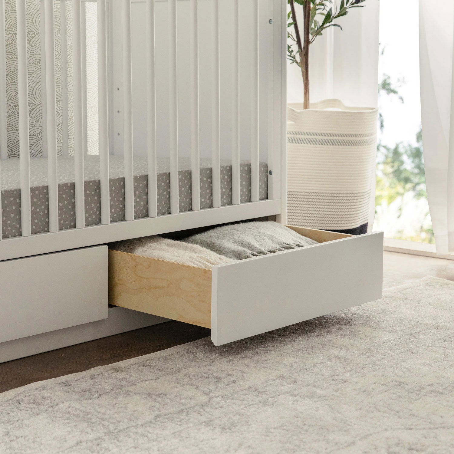 3-in-1 Convertible Baby Crib with Toddler Bed Conversion Kit - Space Saving Nursery Furniture for Small Rooms - Perfect for Newborns to Toddlers Transition