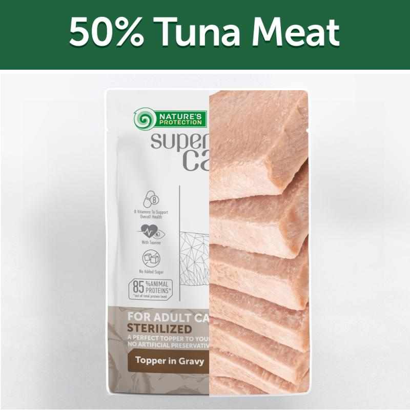 Premium Tuna Wet Cat Food for Adult Cats - All Breeds, Grain-Free, 24-Pack - Perfect for Mealtime & Weight Management