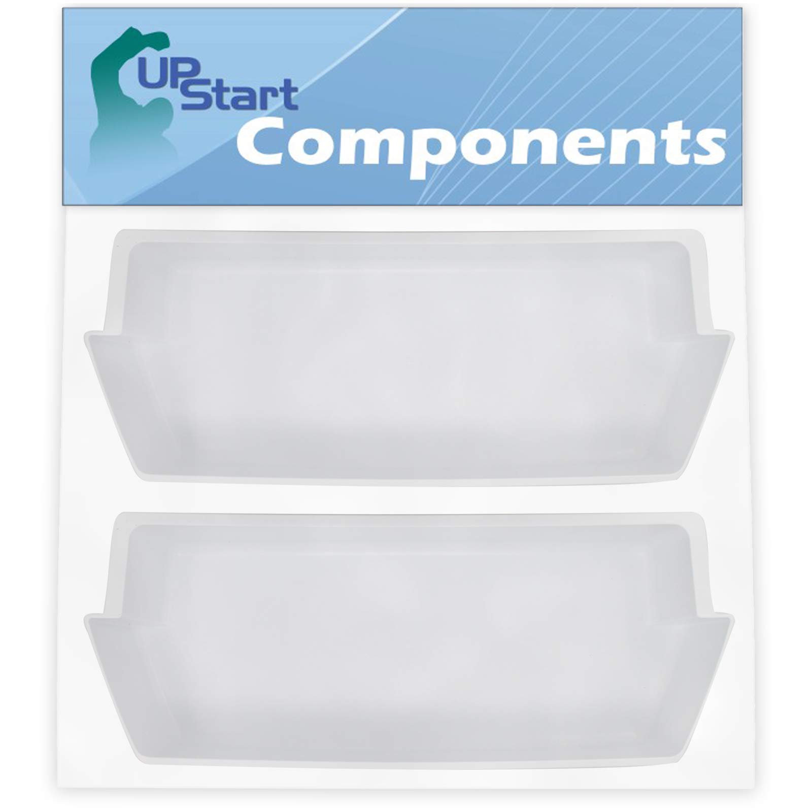2-Pack WP2187172 Refrigerator Door Bin Replacement for Kenmore/Sears 10659429801 Fridge - Compatible with Deep Shelf - UpStart Components Brand - Perfect for Organizing Beverages & Condiments in Your Kitchen