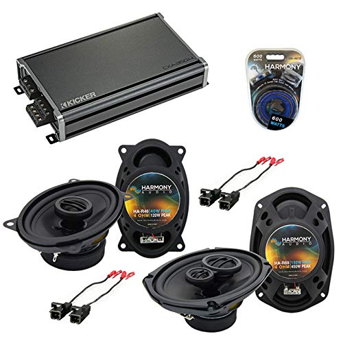 Harmony Audio 6x9 Speakers & CXA360.4 Amp Bundle - OEM Replacement for 1988-1989 Cadillac Coupe DeVille | Car Audio Upgrade for Enhanced Sound Quality | Perfect for Road Trips & Music Lovers