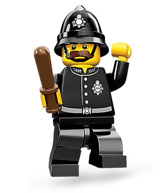LEGO Series 11 Constable Cop Minifigure - Collectible Police Officer Toy for LEGO City Sets & Display