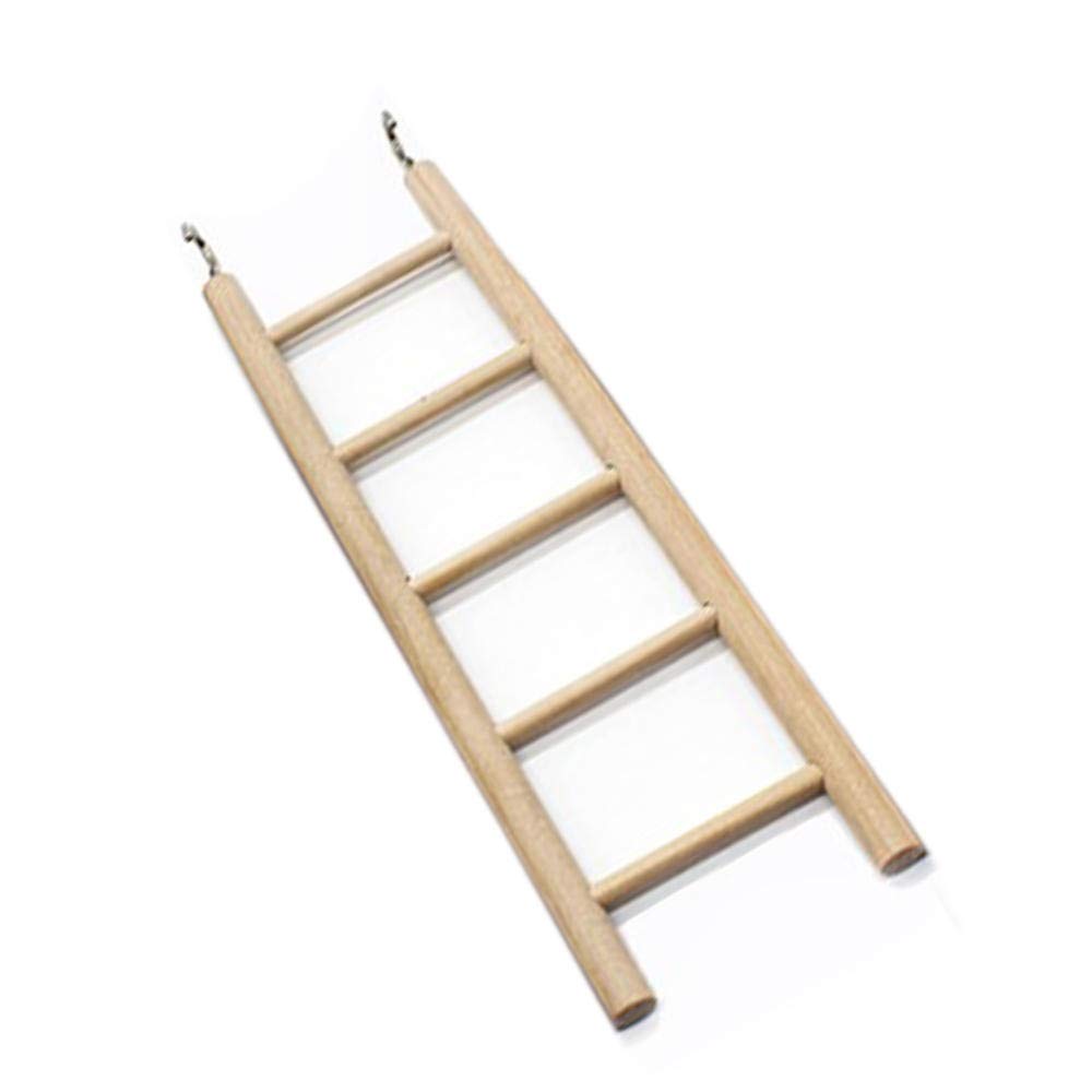 Natural Wooden Bird Ladders & Perch Toys - 2 Pack of 7-Step Climbing Stairs for Parrots, Cockatiels & Small Pets - Cage Accessories for Exercise & Play - Perfect for Parrot Cages, Aviaries & Small Animal Habitats