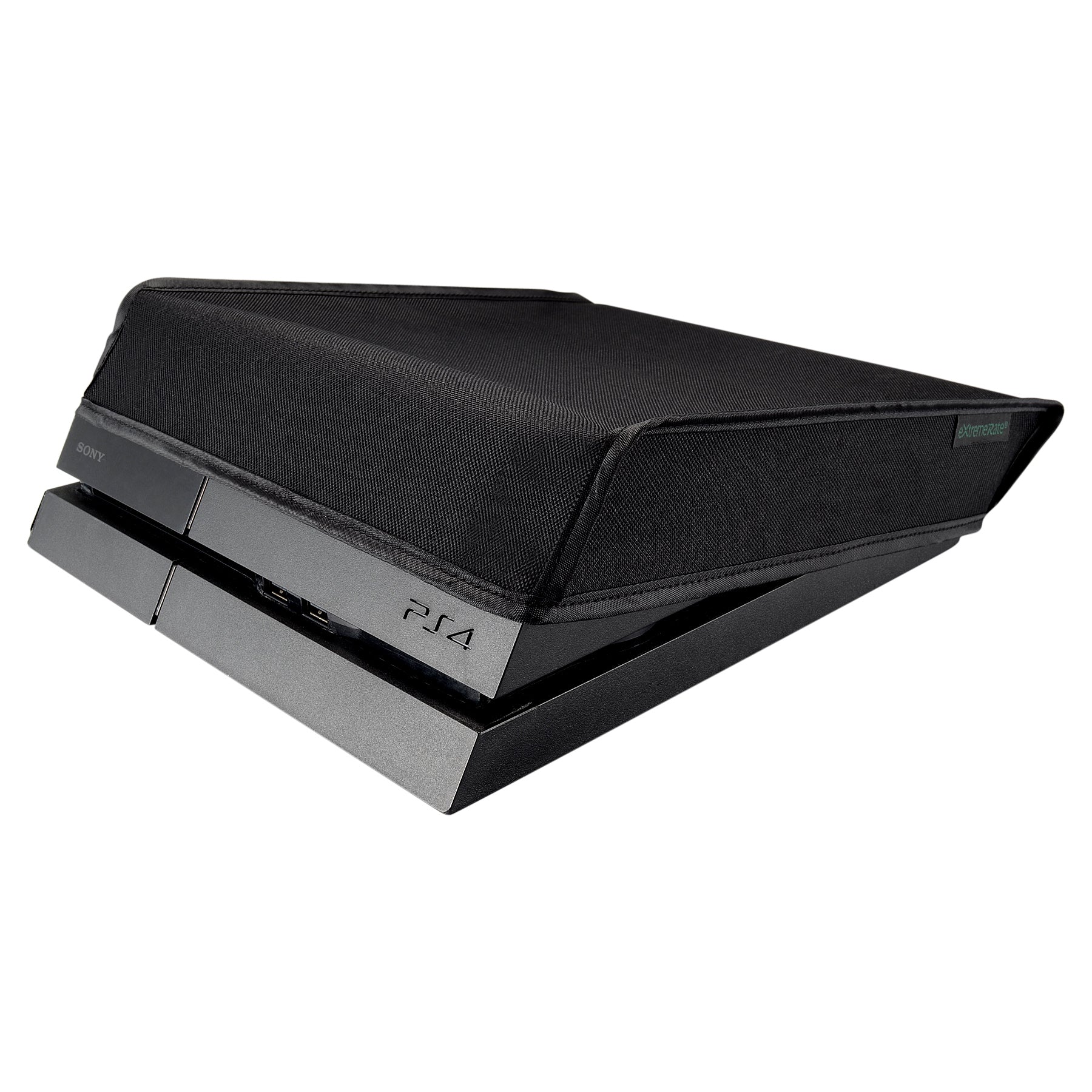 eXtremeRate Premium Nylon Dust Guard Cover for PS4 Console - Soft Lined Protective Sleeve with Precision Cut Cable Ports | Dustproof & Scratch Resistant | Perfect for Gaming Setup & Console Storage