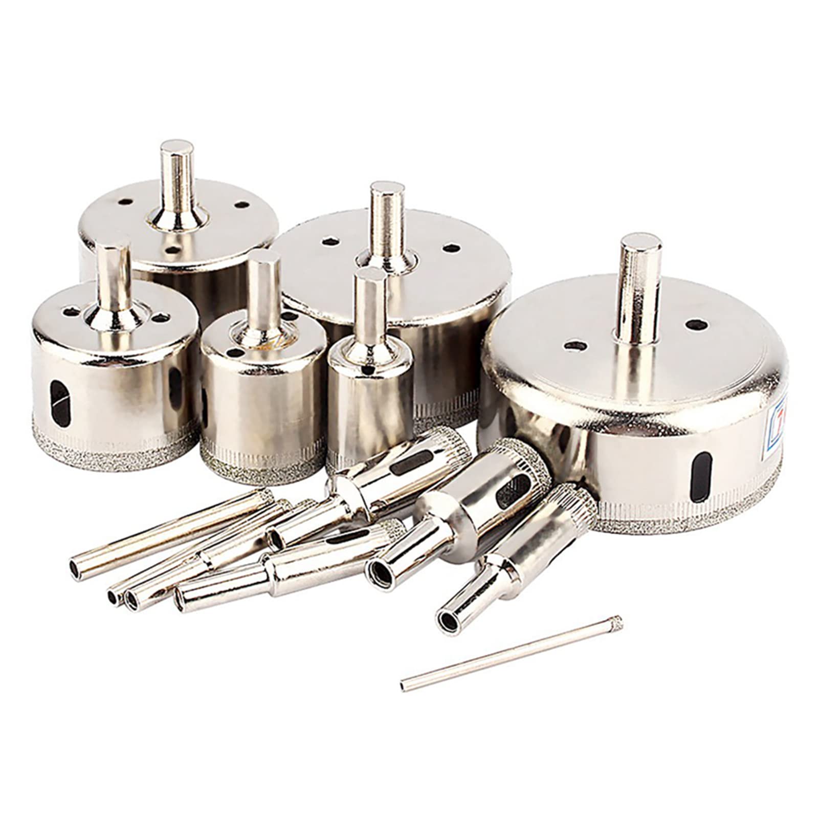14Pcs Coated Hole Saw Drill Bits Set 3-70mm for Glass Tile & Marble - Perfect for DIY & Professional Use