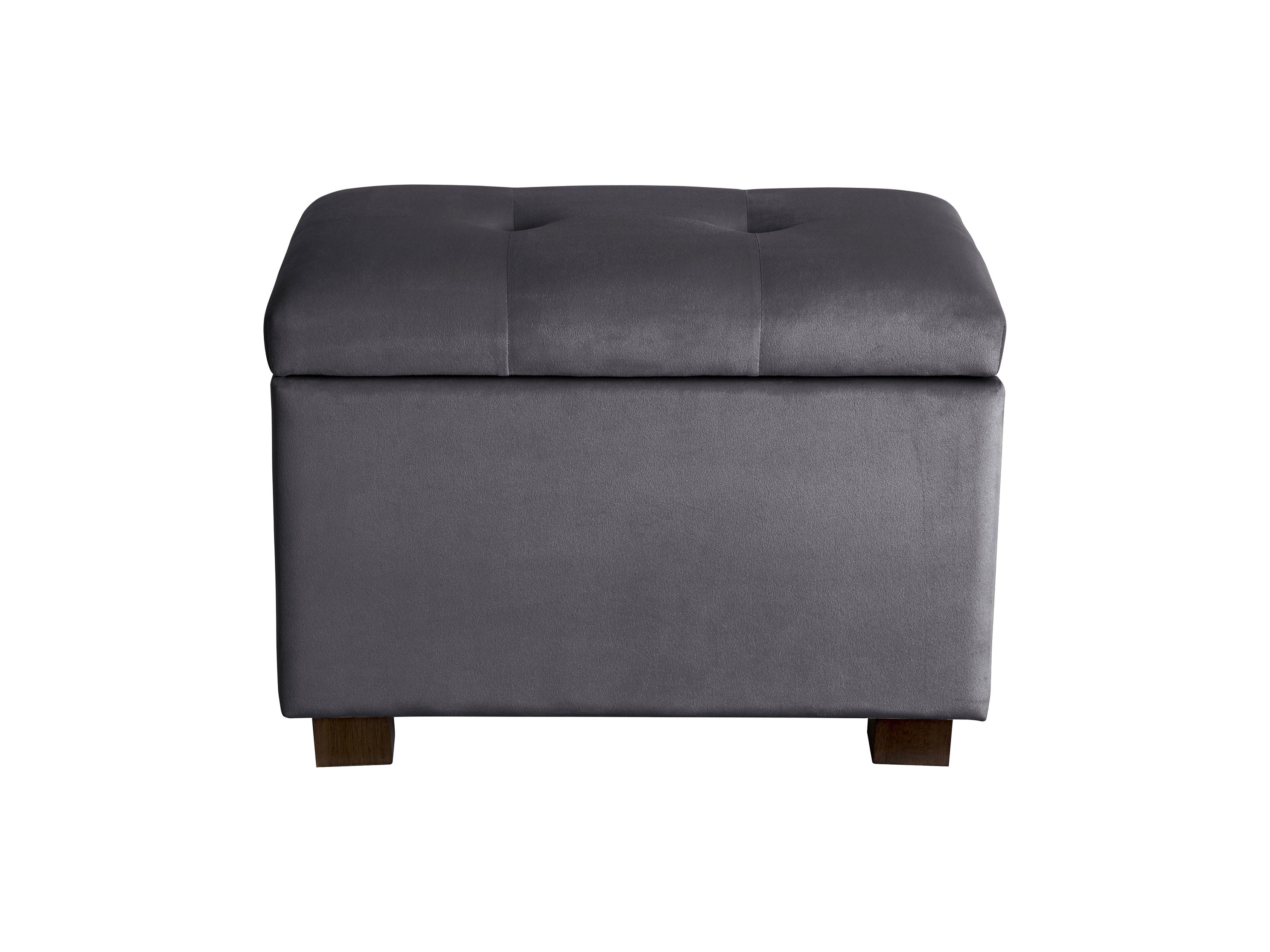 Velvet Storage Ottoman with Lift Top - Soft Footrest Stool for Living Room, Bedroom & Dorm - Extra Seating & Hidden Storage Space for Blankets, Pillows & Home Decor