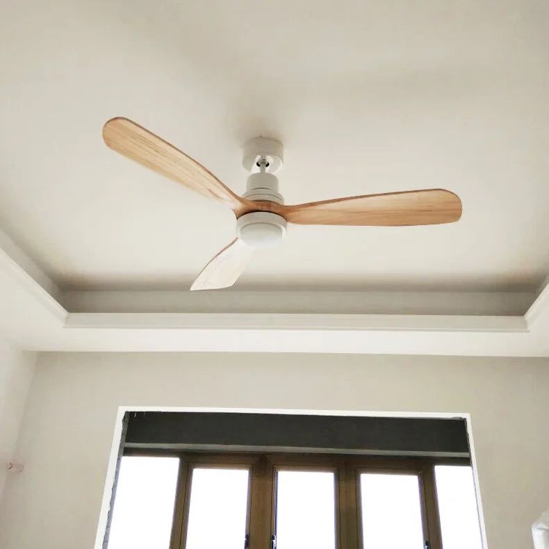 Vintage Wooden Ceiling Fan with Light Kit and Remote Control - Perfect for Living Room, Bedroom, and Patio Cooling