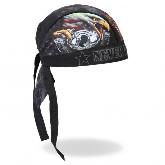 Premium Born Free Eagle POW Biker Du Rag – High-Quality Leather Headwrap for Motorcycle Riders – Perfect for Long Rides & Outdoor Adventures