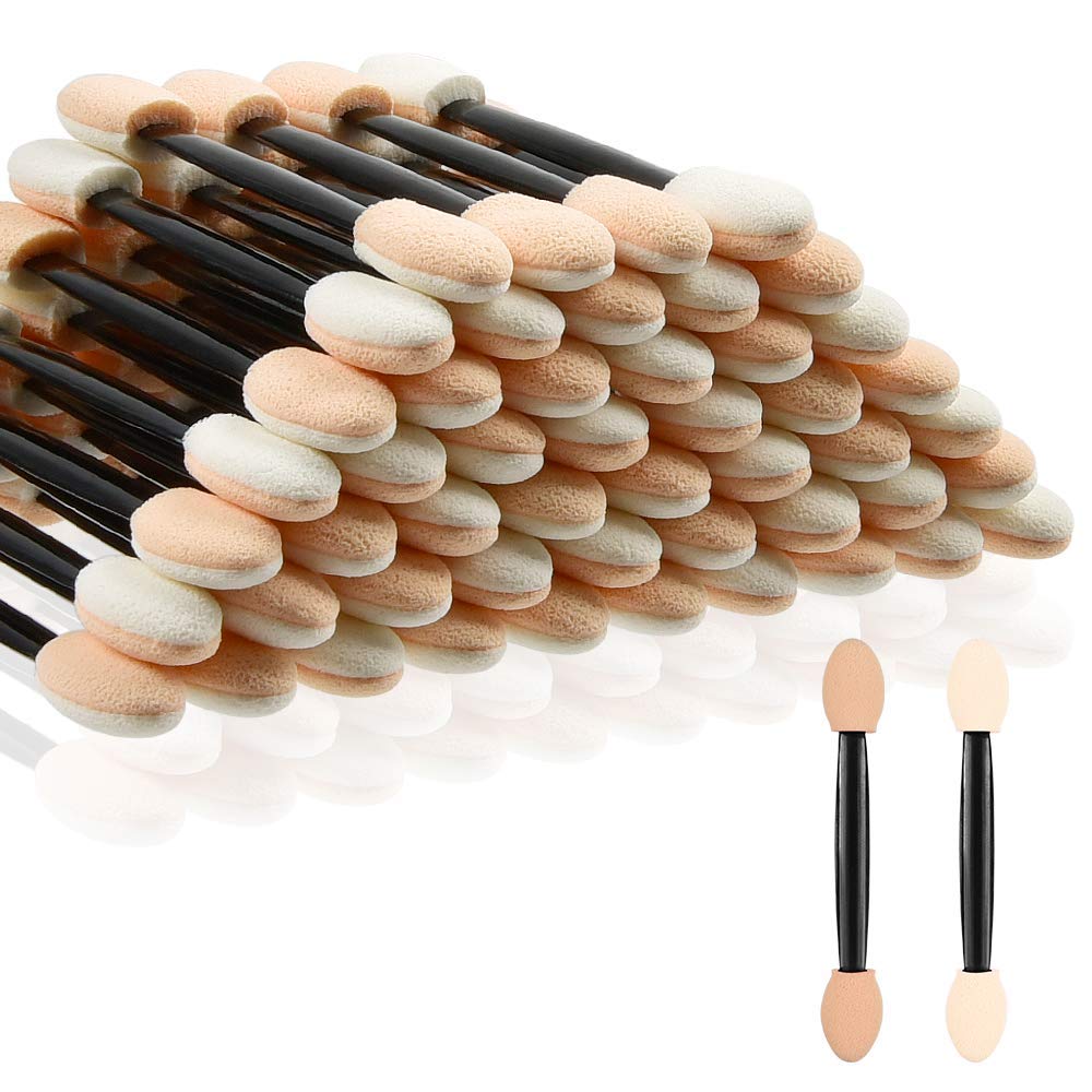 AVTY Disposable Eyeshadow Sponge Applicators - 50pcs Black Eyeshadow Brush Sponges for Professional & Everyday Eye Makeup | Perfect for Travel, Salon Use & Makeup Artists