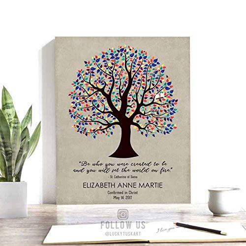 Personalized 8x10 Metal Art Print for Goddaughter - Baptism, Communion, Confirmation, Bar Mitzvah Gift - Saint Catherine Design with Deluxe Velvet Tabletop Stand & Gift Wrapping - Perfect for Religious Celebrations, Home Decor, and Special Occasions - LTC-M1458