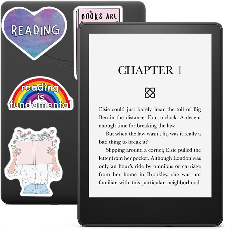 50pcs Bookish Stickers for Kindle - Aesthetic Booktok Stickers, Reading Stickers for Kindle Cases & Laptops - Perfect for Book Lovers, Journaling & Planner Decor