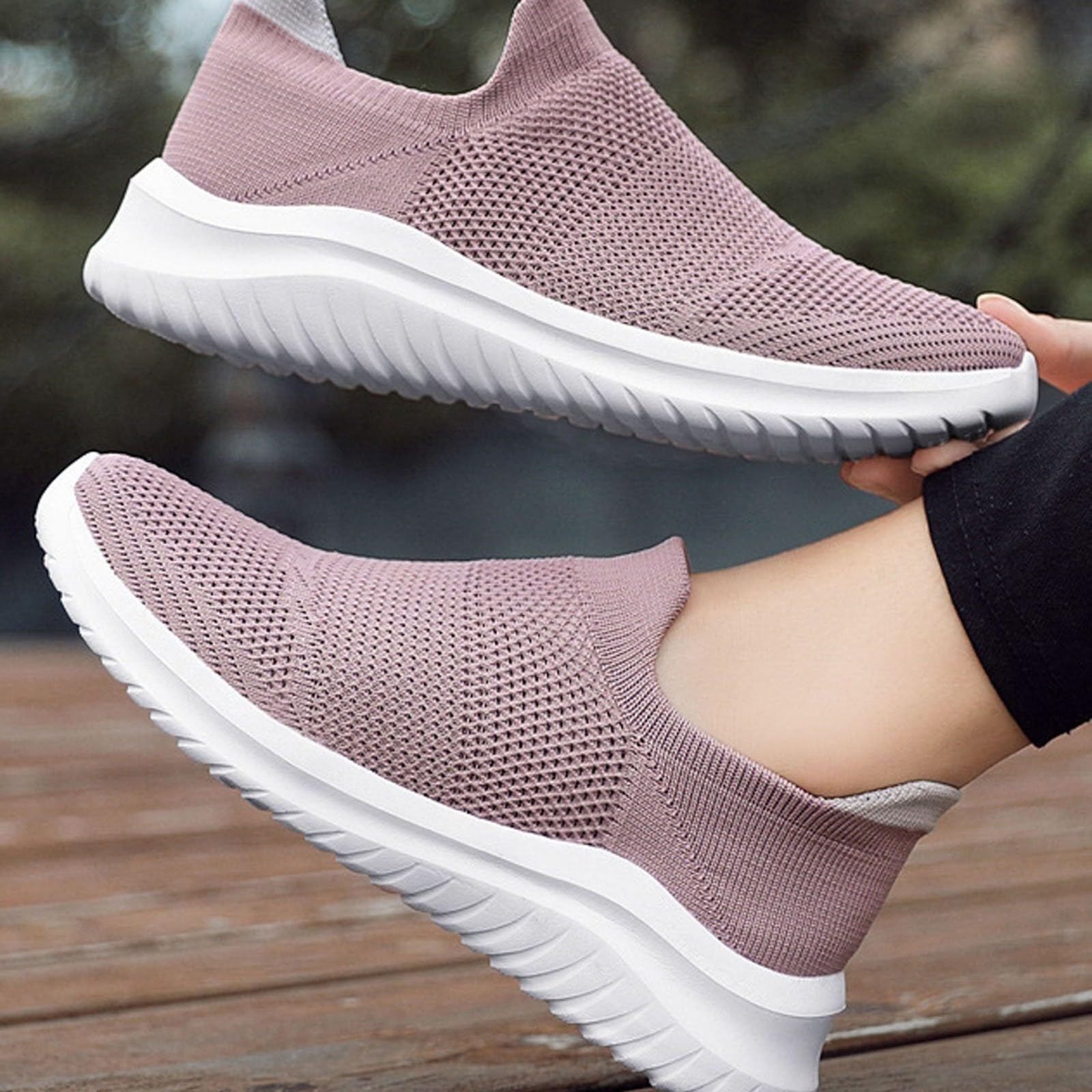 Women's Breathable Slip-On Tennis Shoes - Lightweight Walking Sneakers for Running, Workout & Athletic Activities - Perfect for Gym, Jogging & Casual Wear