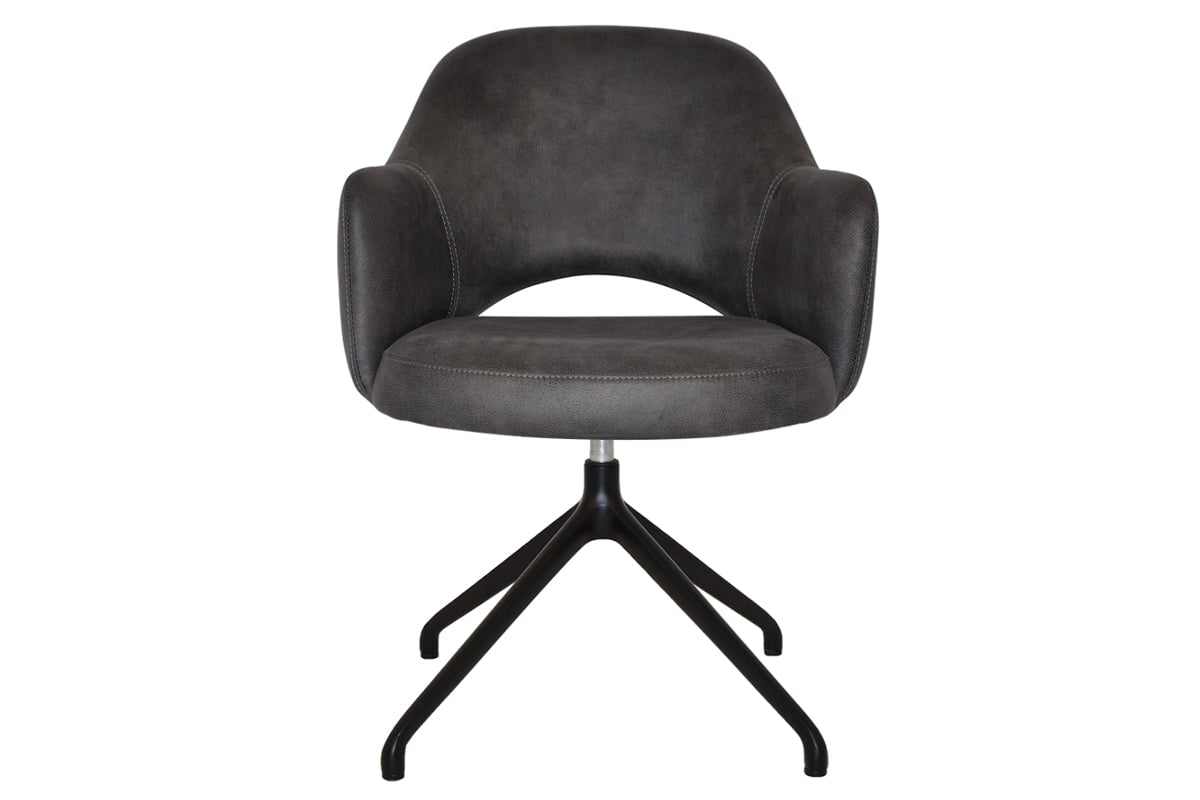 EZ Hospitality Cairo Indoor Armchair with Metal Base - Black Trestle Style for Living Room, Office, or Waiting Area