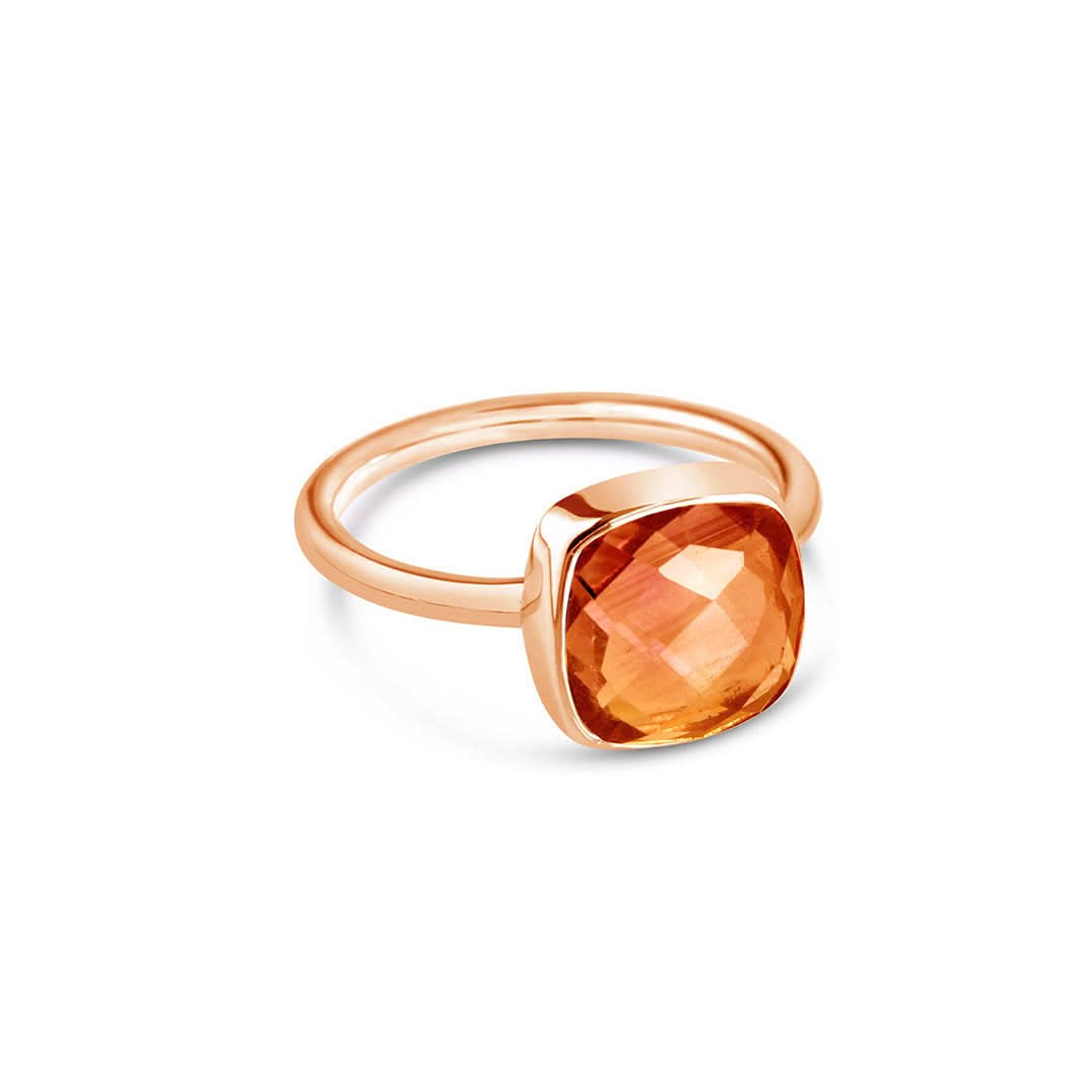 Exquisite Carnelian Cocktail Ring in Rose Gold - Elegant Statement Jewelry for Evening Parties & Special Occasions