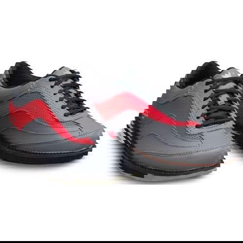 Brunswick Men's Rampage Grey & Red Right-Hand Bowling Shoes - Perfect for League Play and Casual Bowling
