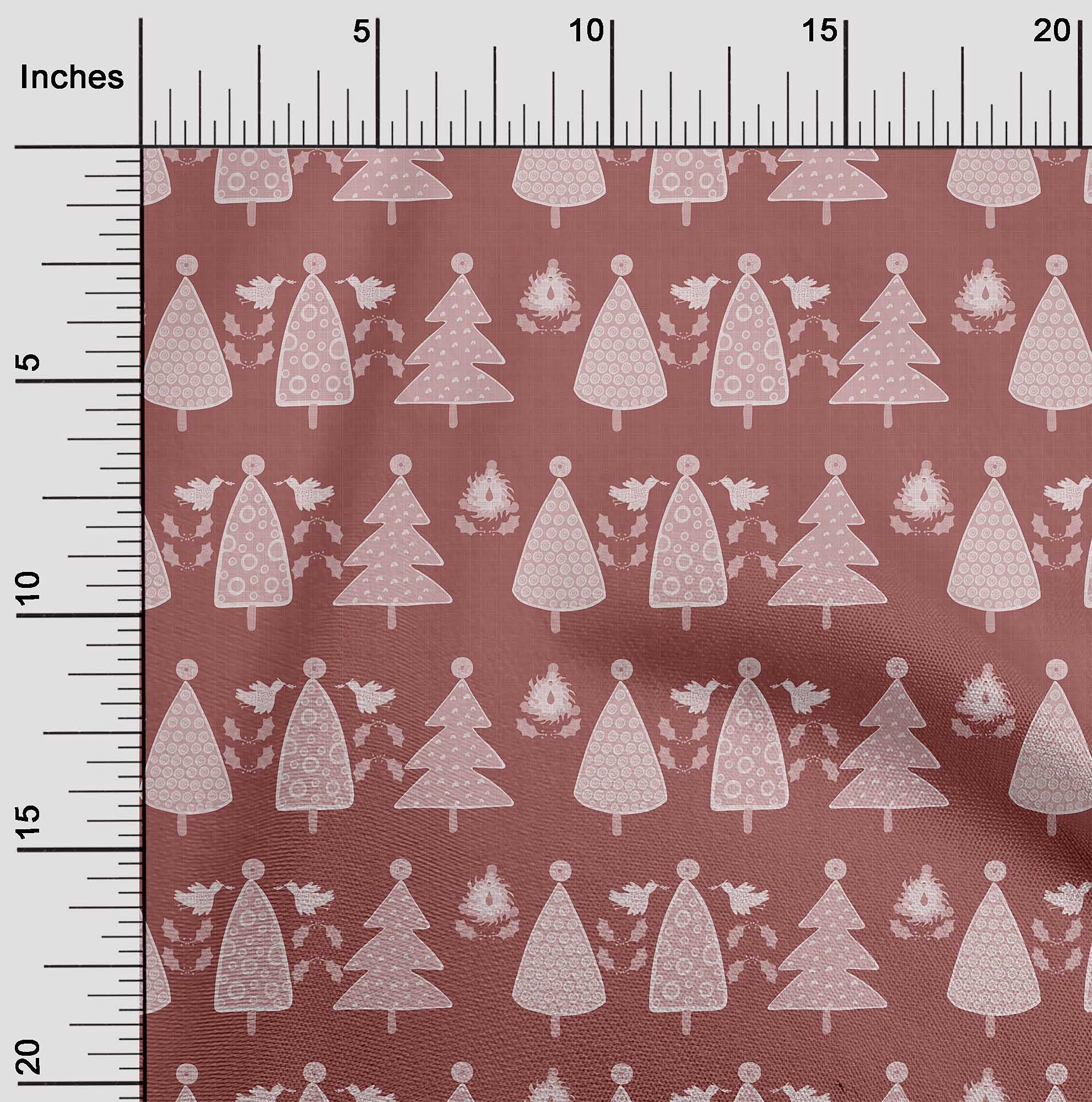 oneOone Rayon Red Fabric - 56 Inch Wide Printed Sewing Material by The Yard for DIY Clothing, Dresses & Home Decor Projects | Soft & Durable Fabric for Quilting, Crafts & Fashion Design