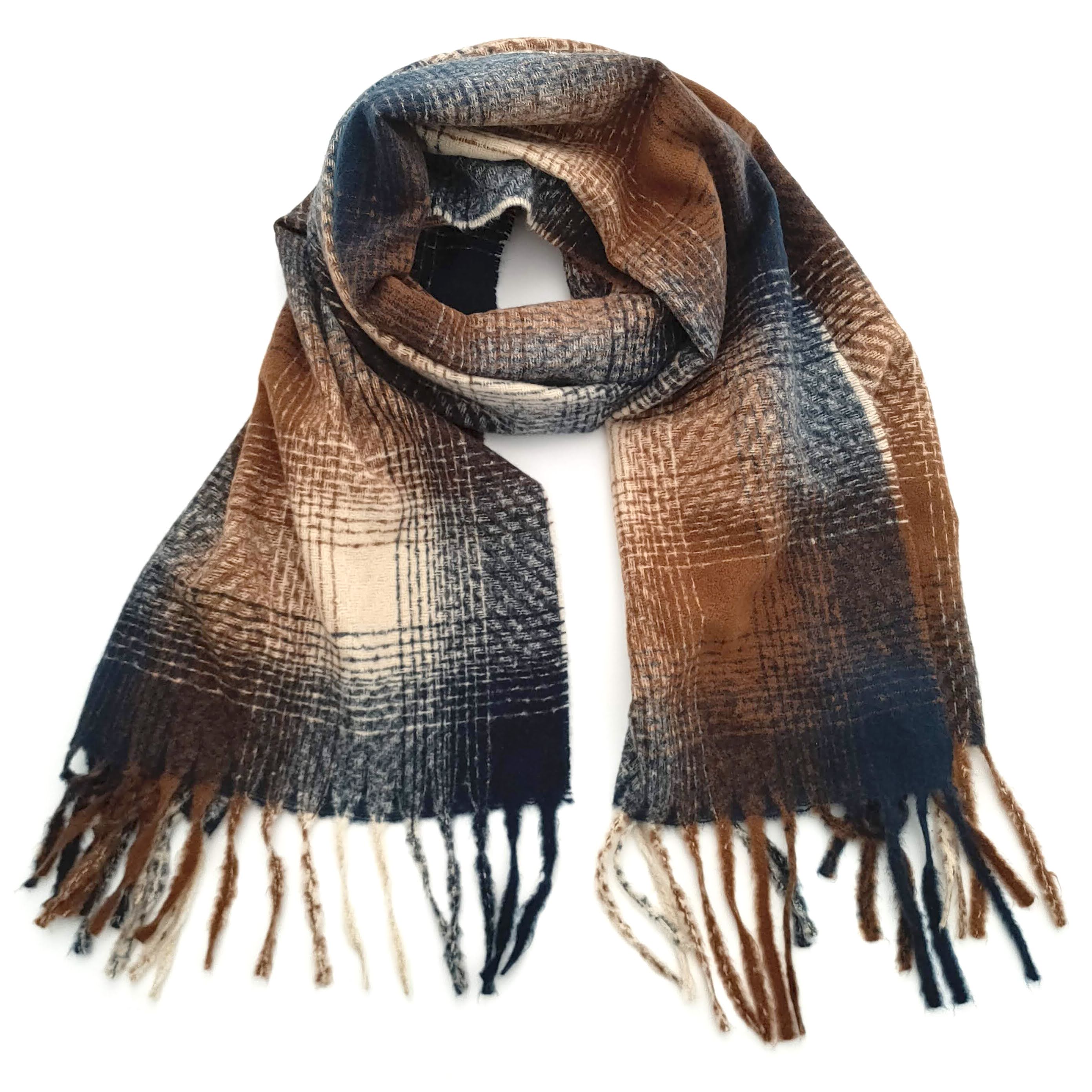 Men's Winter Scarf and Gloves Gift Set - Soft Warm Blue Knit Accessories for Cold Weather, Outdoor Activities & Holiday Gifts