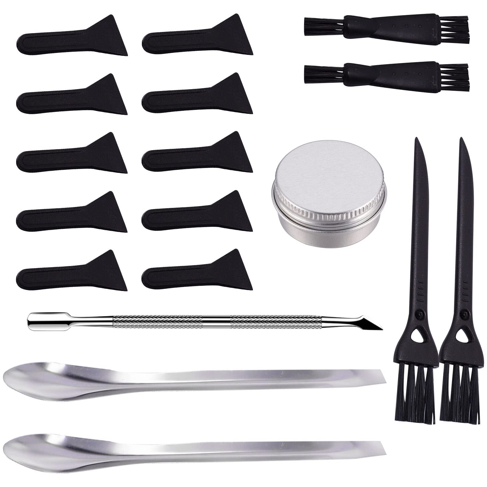 GORGECRAFT 18PCS Grinder Cleaning Kit - Stainless Steel Scrapers & Brushes for Herb Grinders